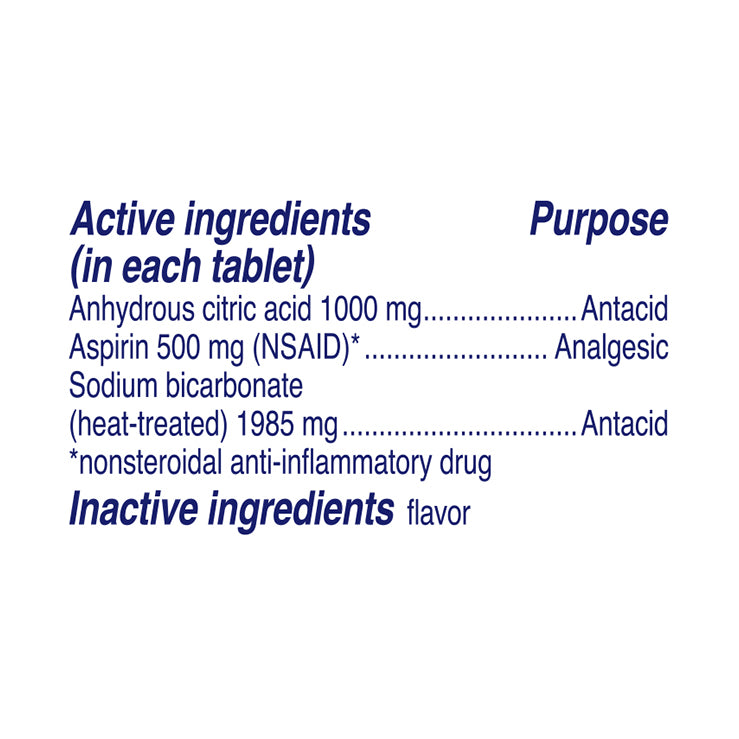 Alka-Seltzer Extra Strength Antacid/Analgesic Effervescent Tablets 24 ea Box