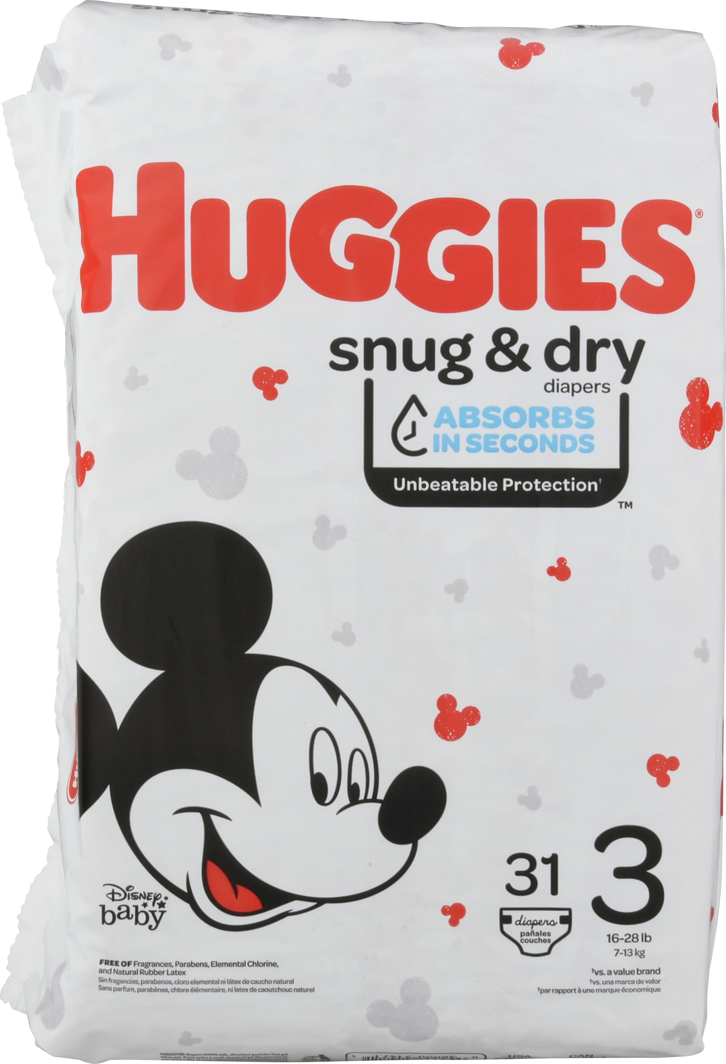 Huggies Snug & Dry 3 (16-28 lb) Disney Baby Diapers 31 ea