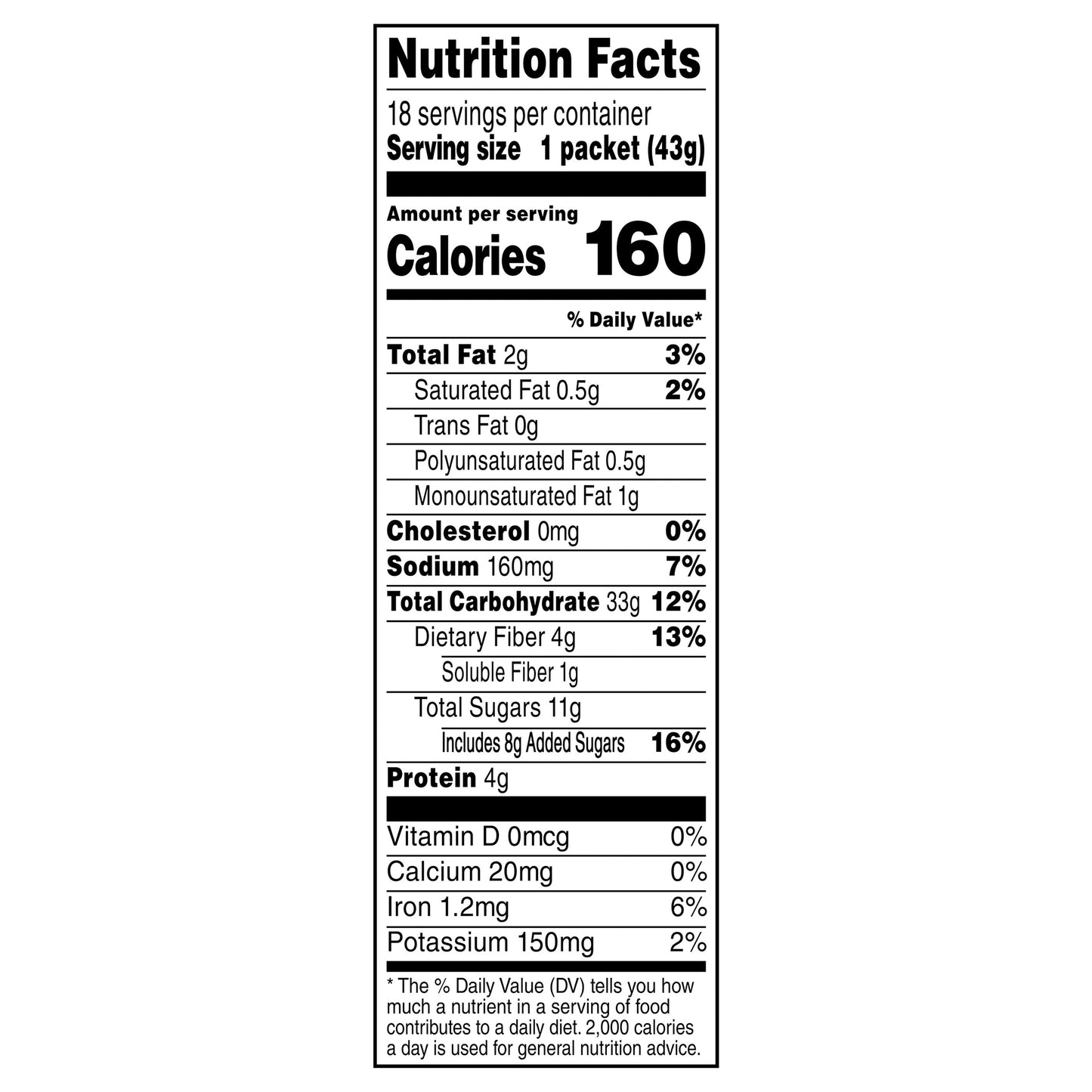 Quaker Instant Oatmeal Apple & Cinnamon 1.51 Oz 18 Count
