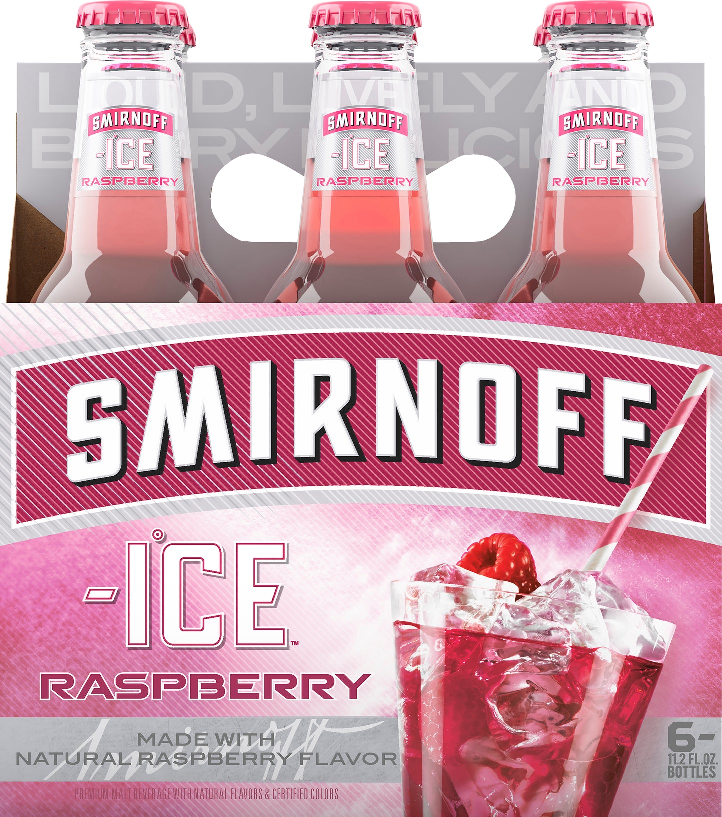 Smirnoff Ice Raspberry Malt Beverage 6 ea