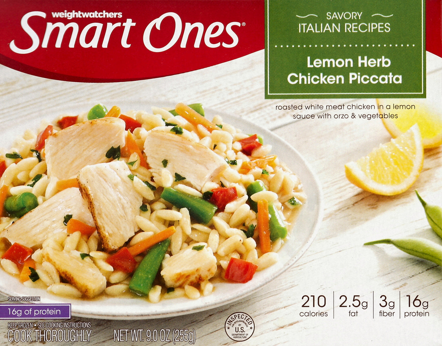 Smart Ones Savory Italian Recipes Lemon Herb Chicken Piccata 9 oz