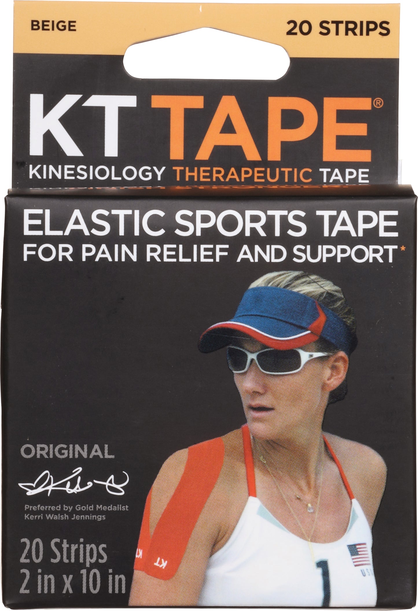 KT Tape Elastic Beige Original Sports Tape 20 ea