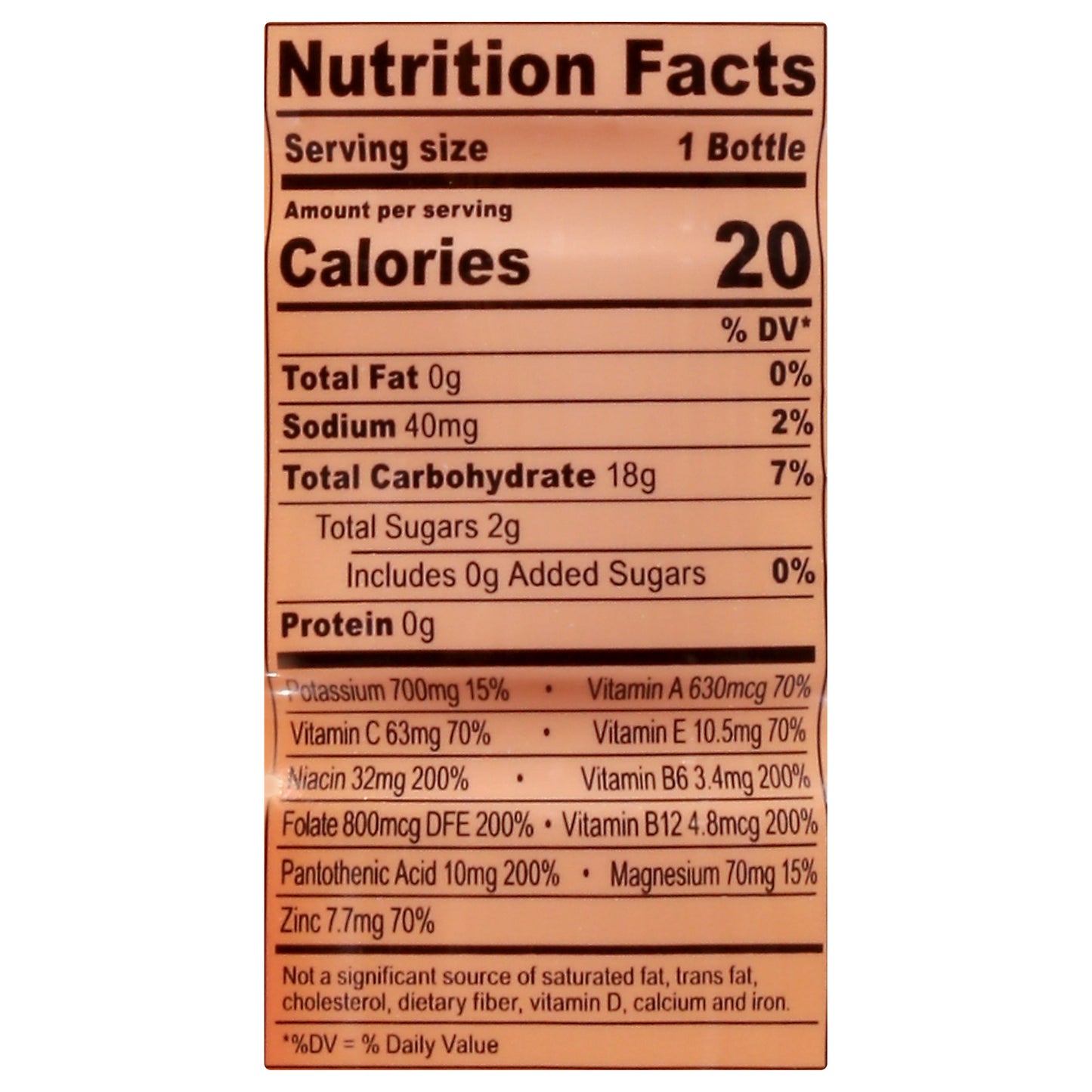 Body Armor Lyte Peach Mango Sports Drink 16 oz