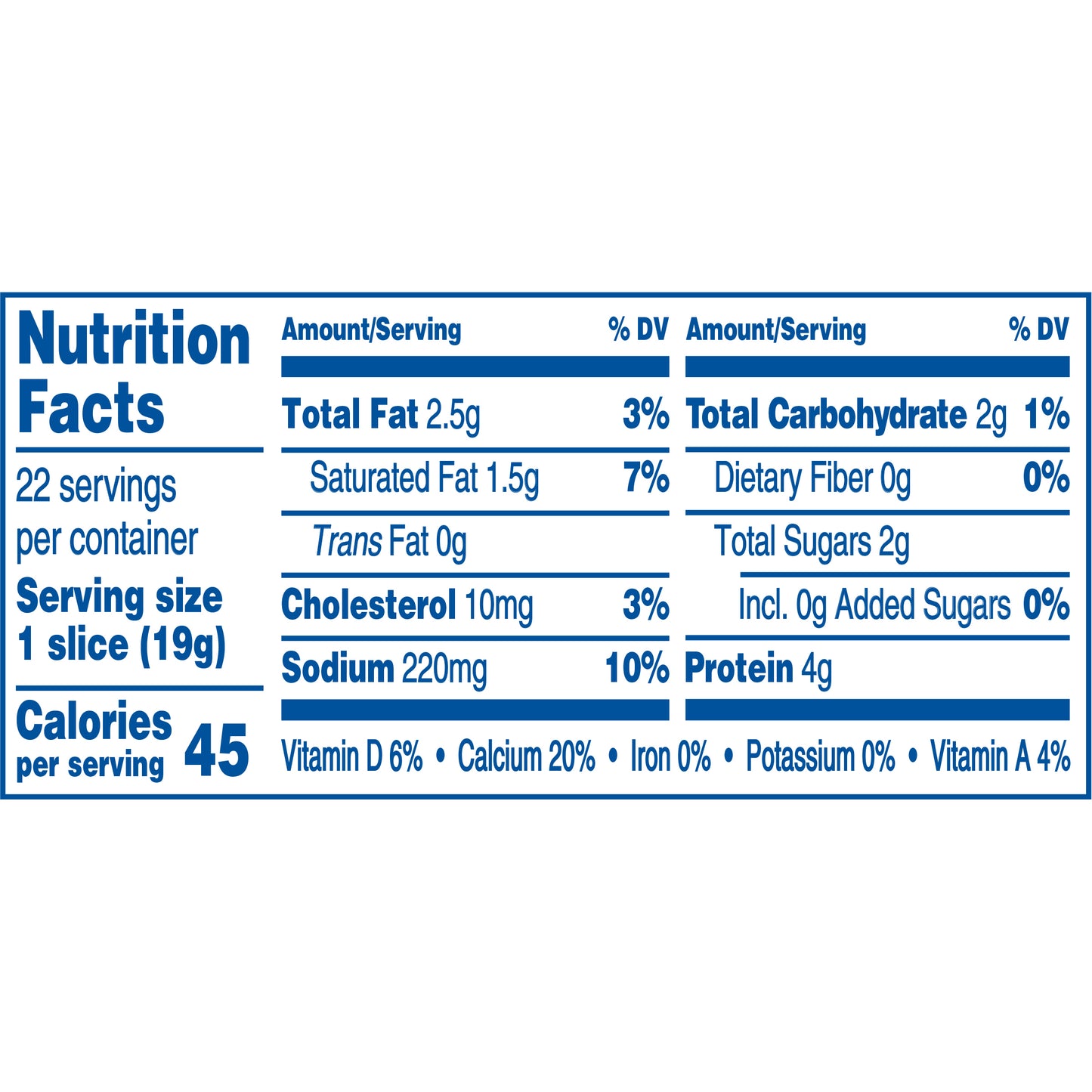 Kraft Singles Cheese Slices, 2% Milk Reduced Fat American Cheese, 22 ct - 14.7 oz Wrapper