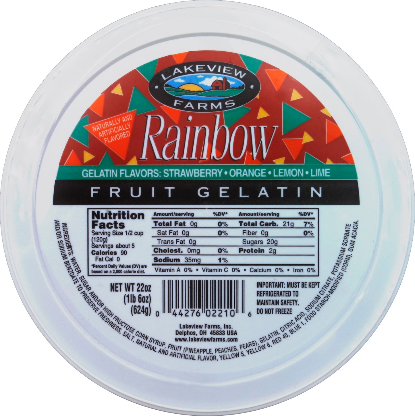 Lakeview Farms Fruit Gelatin 22 oz