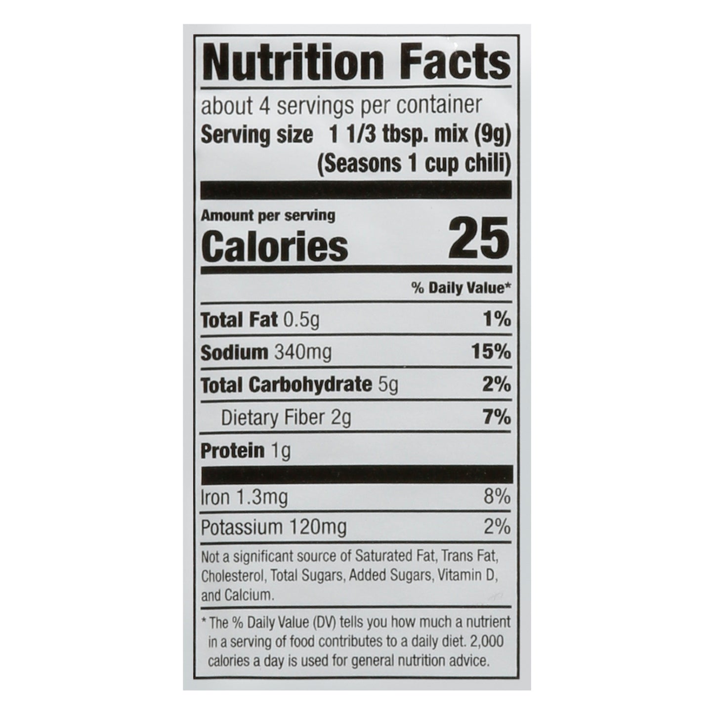 McCormick Original Chili Seasoning Mix 1.25 oz