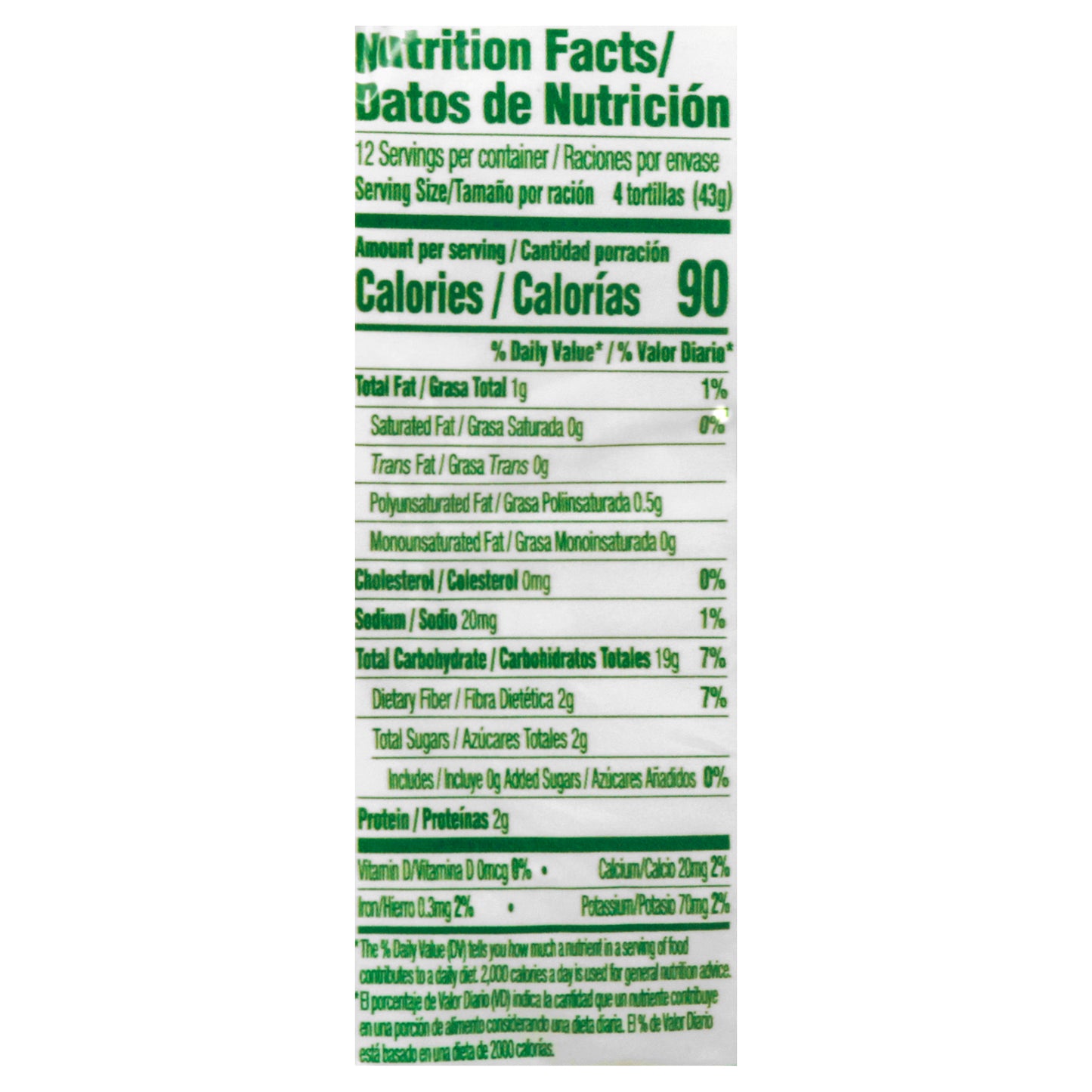 Guerrero 25 Calories White Corn Tortillas 50 ea
