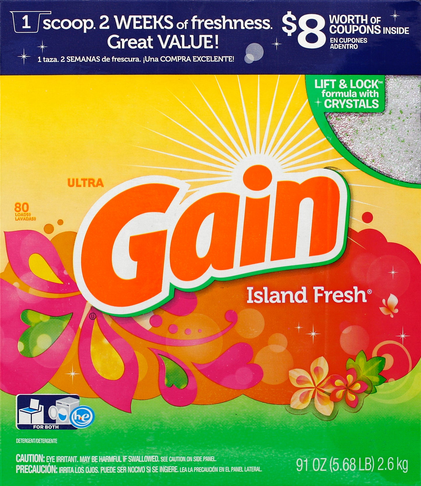 Gain Detergent 91 oz