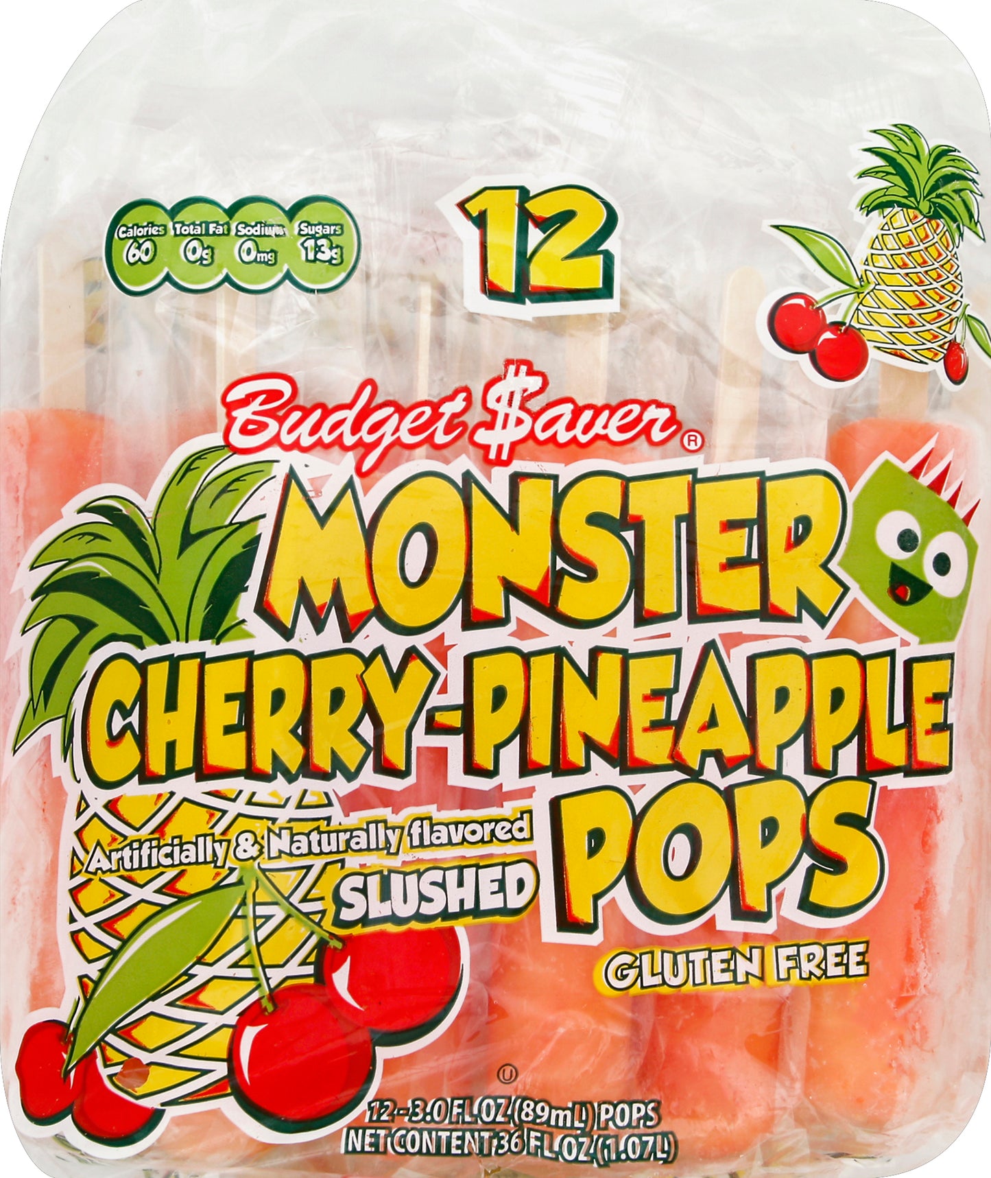 Budget Saver Monster Pops 12 ea