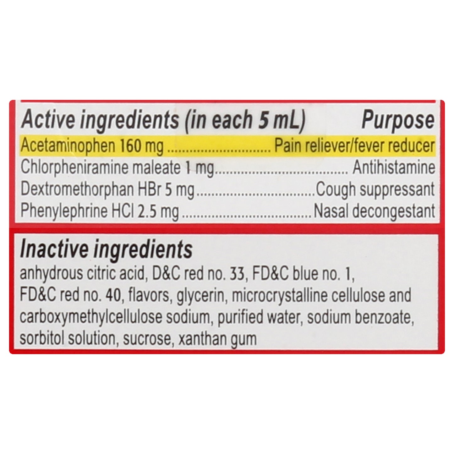 Children's Tylenol Grape Flavor Cold + Flu 4 fl oz
