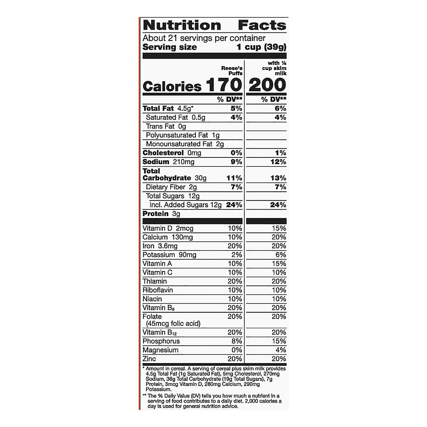 Reese's Puffs Giant Size Sweet and Crunchy Peanut Butter Corn Puffs 29 oz