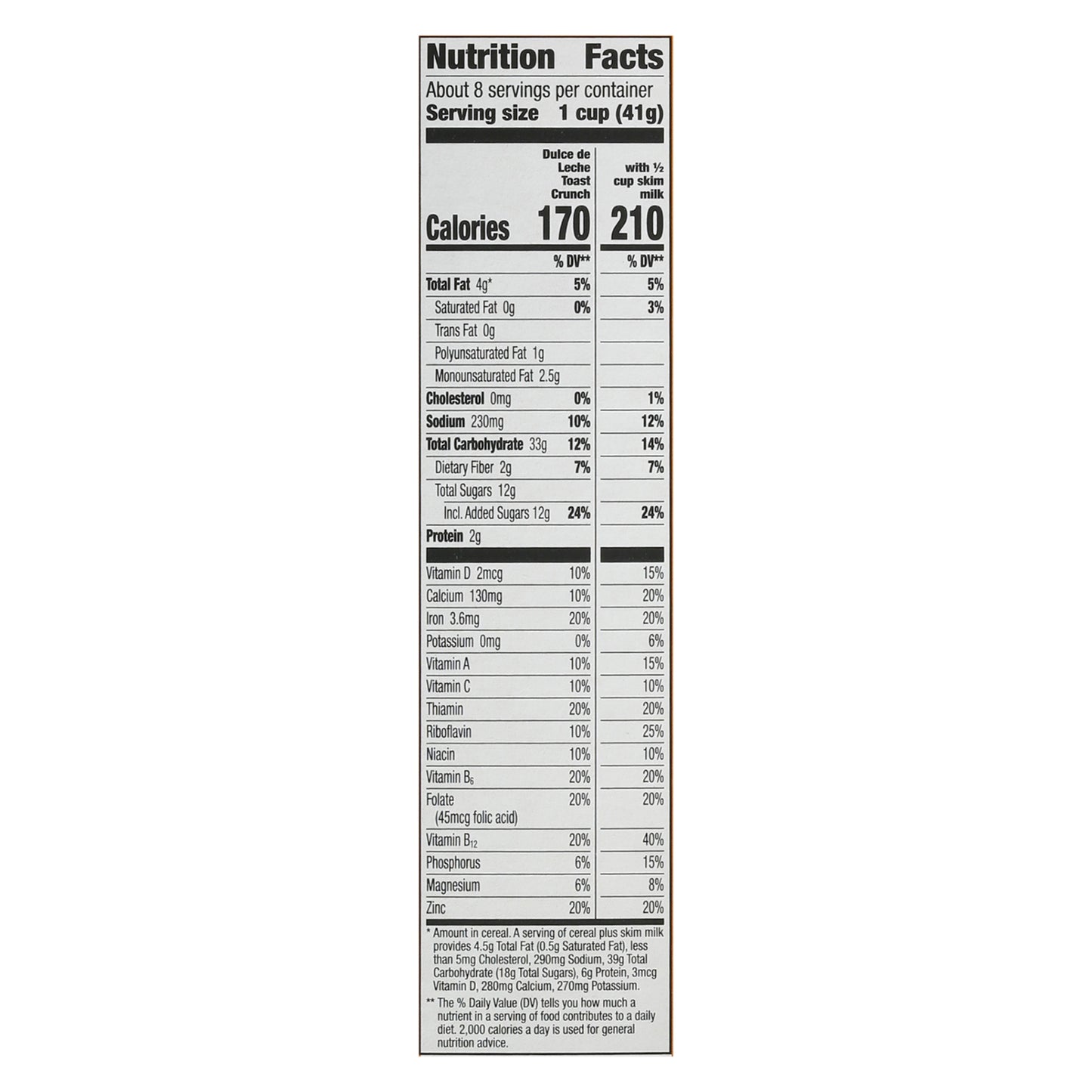Dulce de Leche Toast Crunch Caramel Flavored Cereal 12 oz
