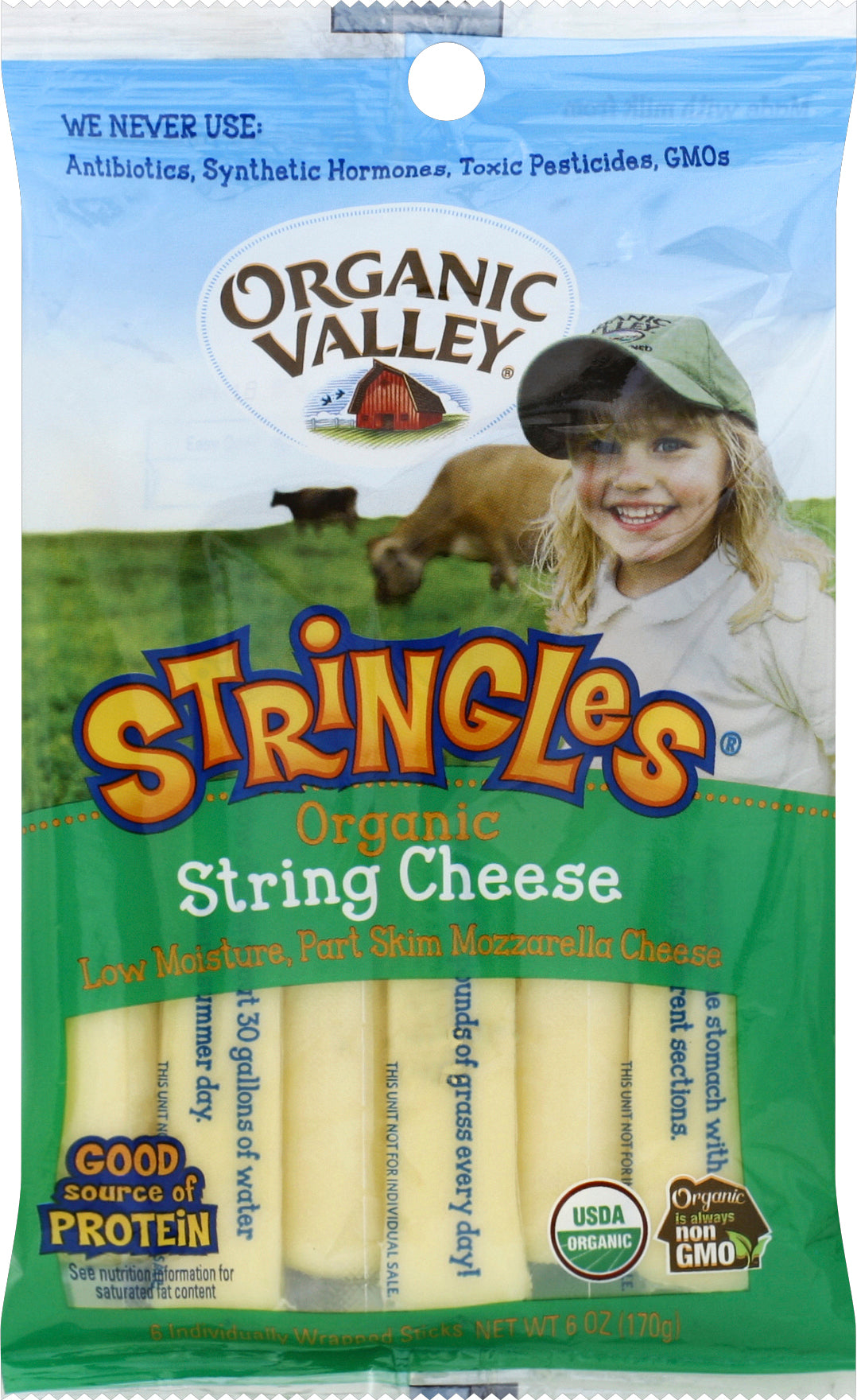 Organic Valley String Cheese 6 ea