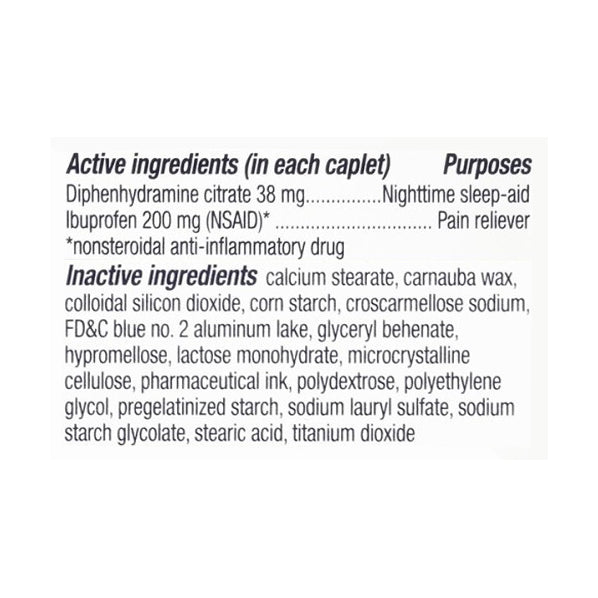 Advil PM Pain Reliever and Nighttime Sleep Aid, Ibuprofen for Pain Relief and Diphenhydramine Citrat