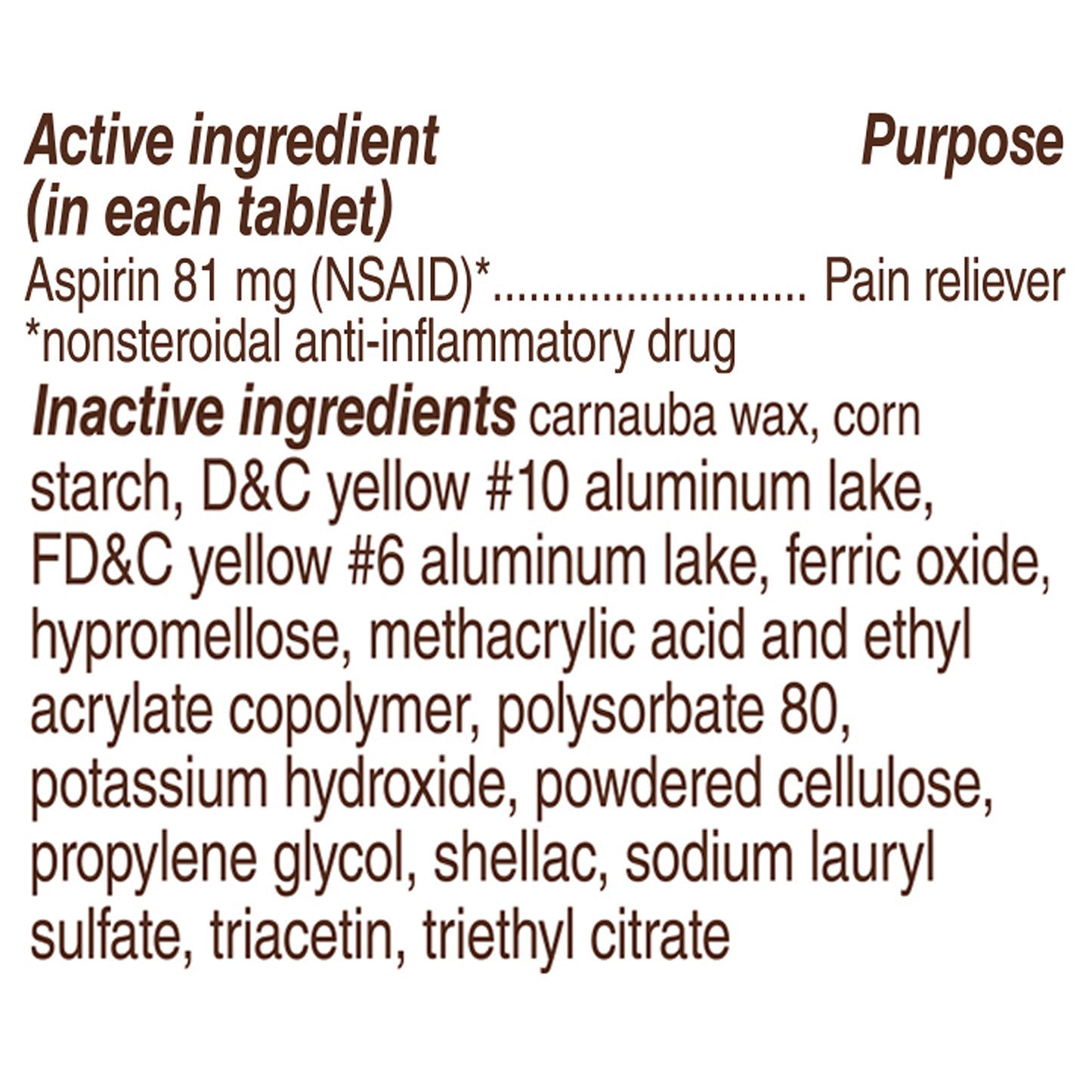 Bayer Tablets 81 Mg Low Dose Pain Reliever 32 ea