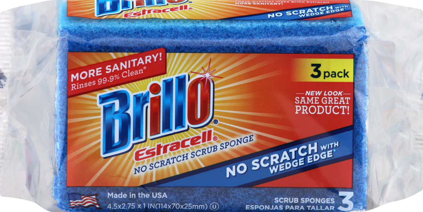 Brillo Scrub Sponge 3 ea
