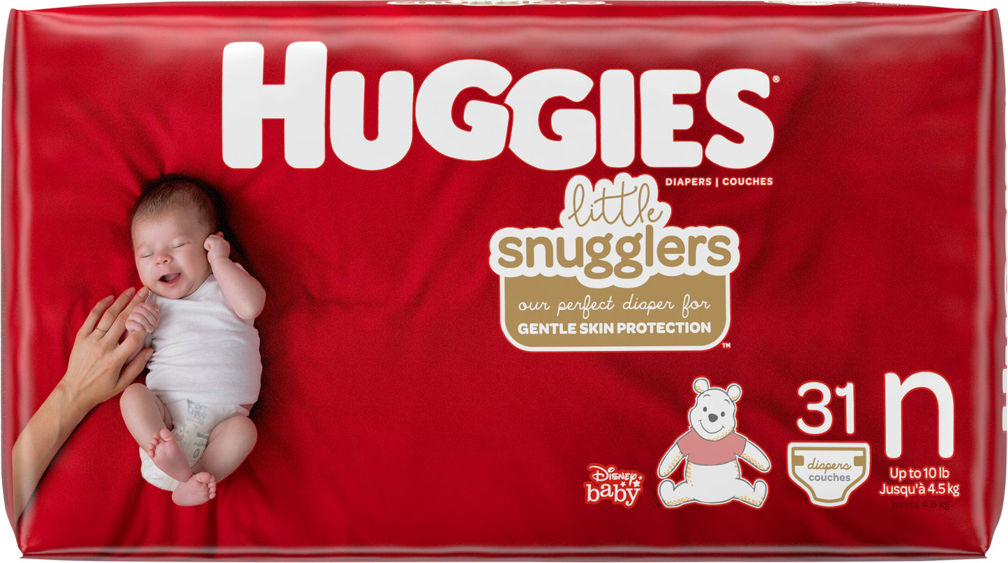 Huggies Little Snugglers Disney Baby N (Up to 10 lb) Diapers Newborn 31 ea