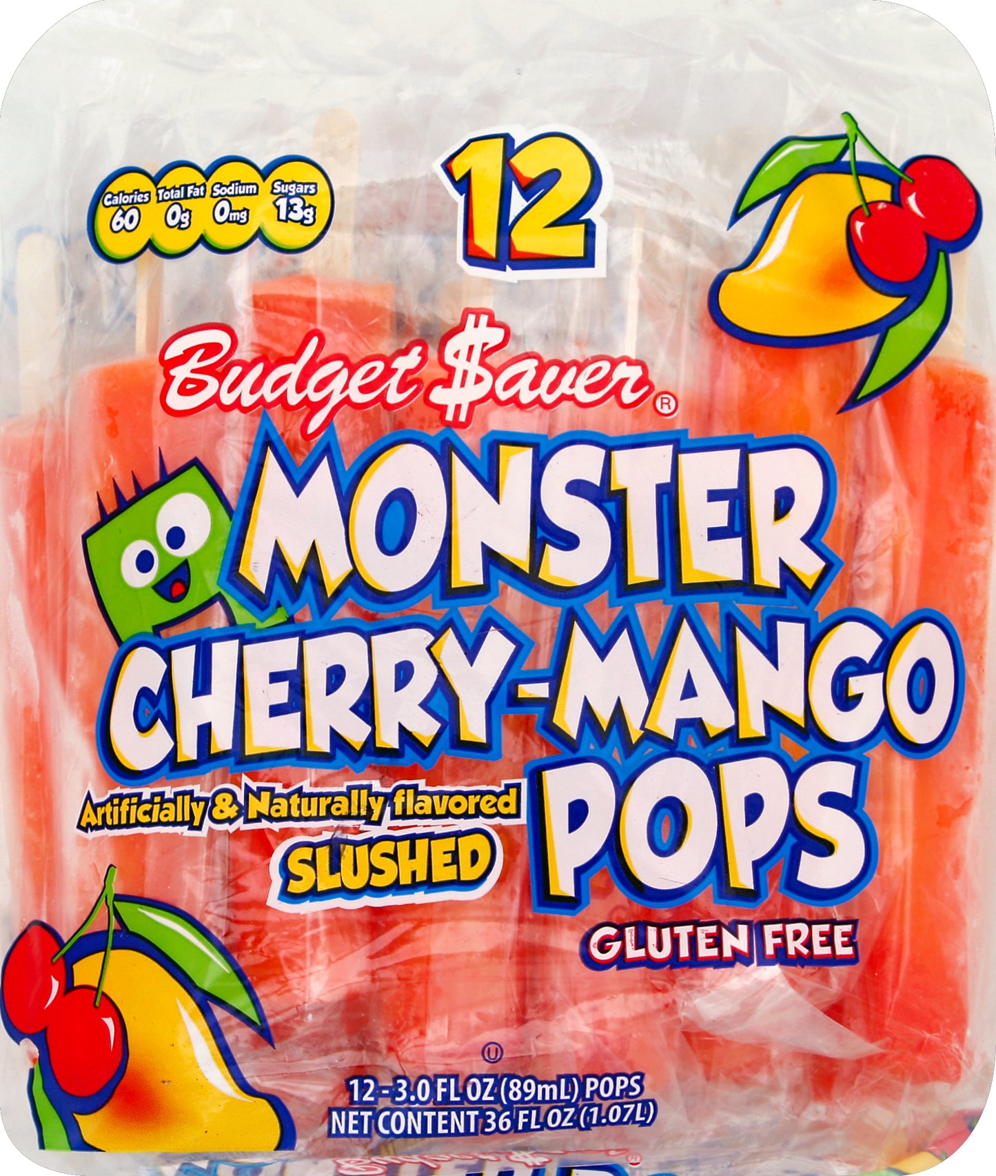 Budget Saver Monster Pops 12 ea