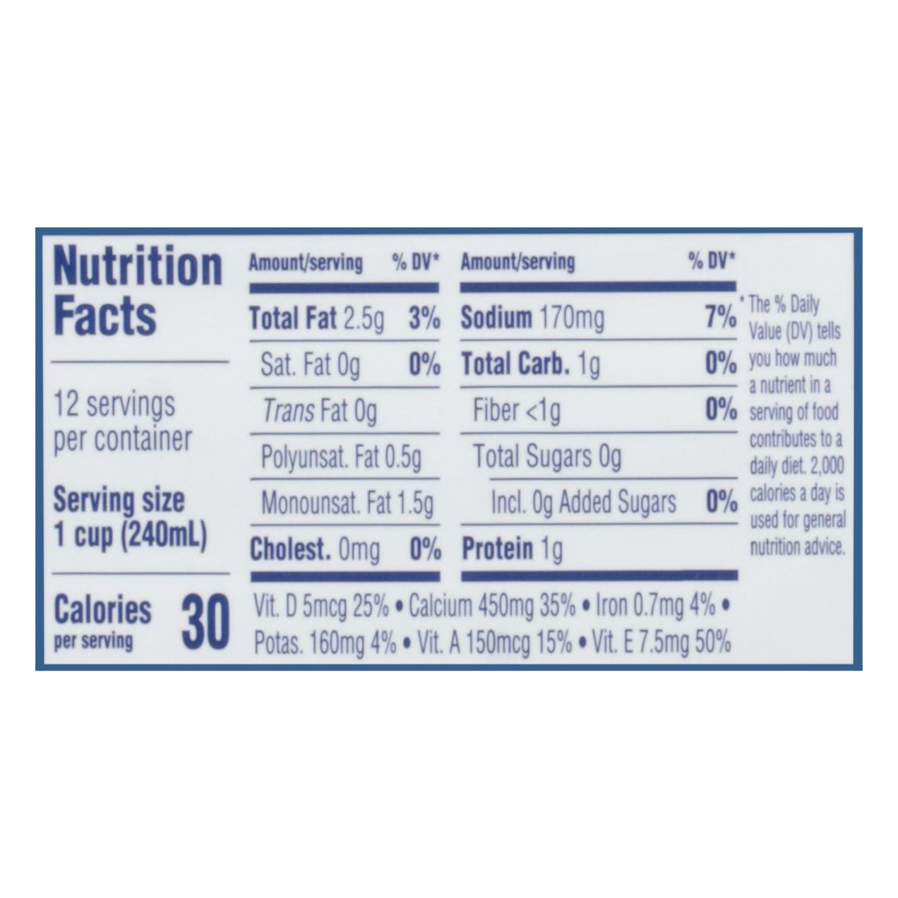 Almond Breeze Unsweetened Vanilla Almondmilk 96 fl oz