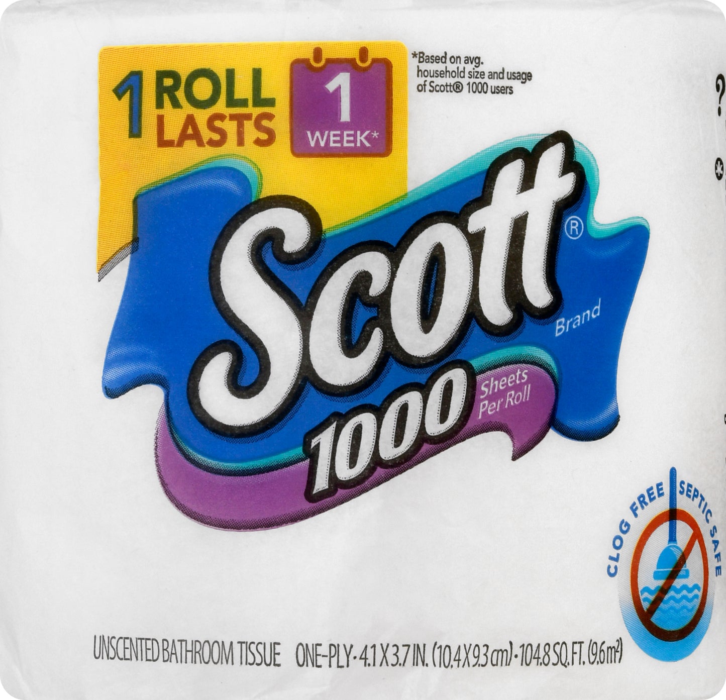 Scott 1-Ply Unscented Bathroom Tissue 1 ea