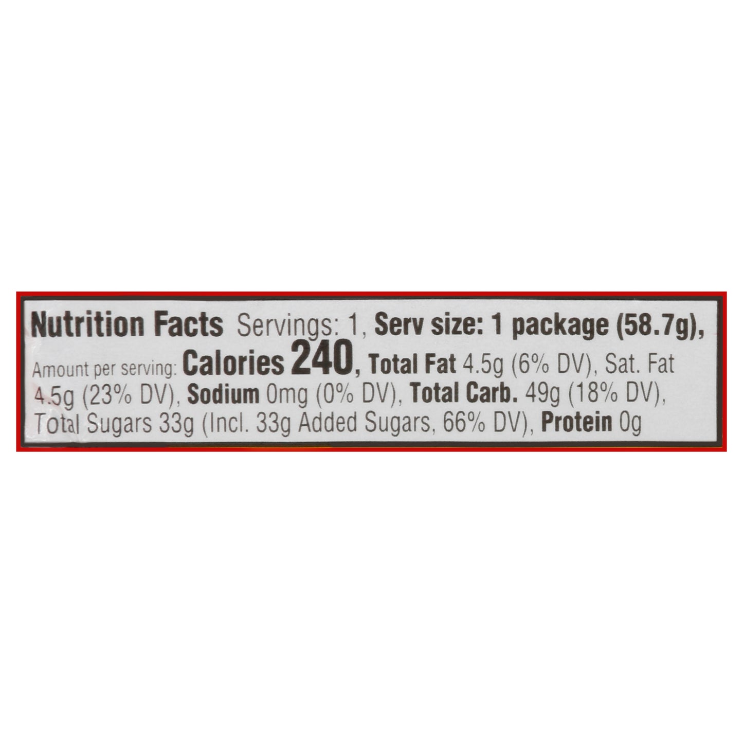 Starburst Original Fruit Chews 2.07 oz Wrapper