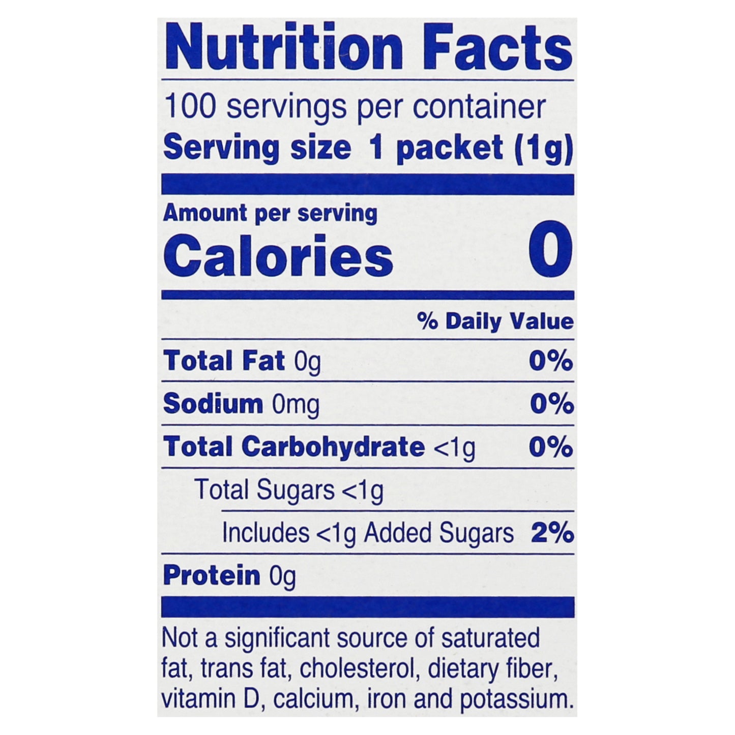 Equal Zero Calorie Saccharin Sweetener 100 ea