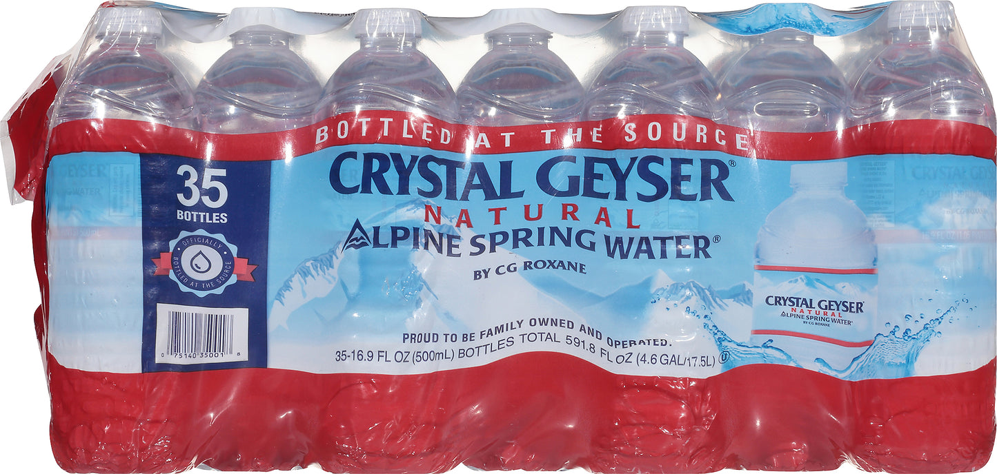 Crystal Geyser Natural Alpine Spring Water 35 ea