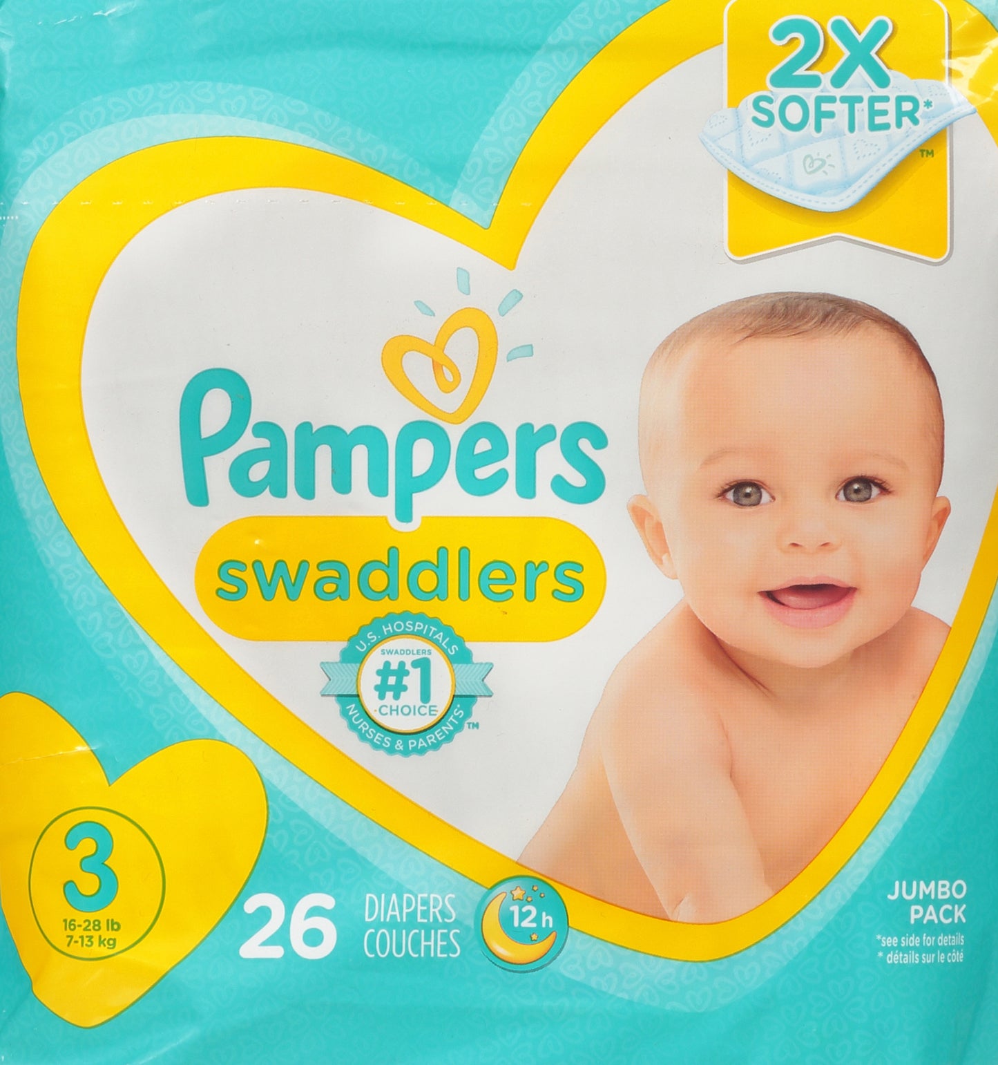 Pampers Swaddlers Jumbo Pack 2 (16-28 lb) Diapers 26 ea