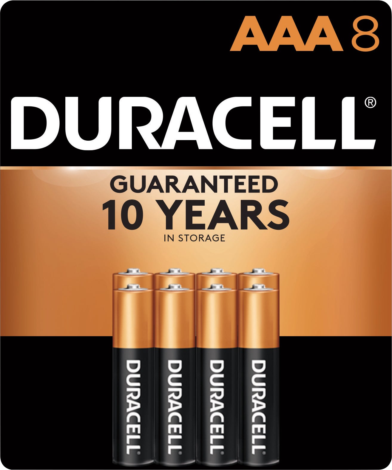 Duracell 8 Pack AAA Alkaline Batteries 8 ea