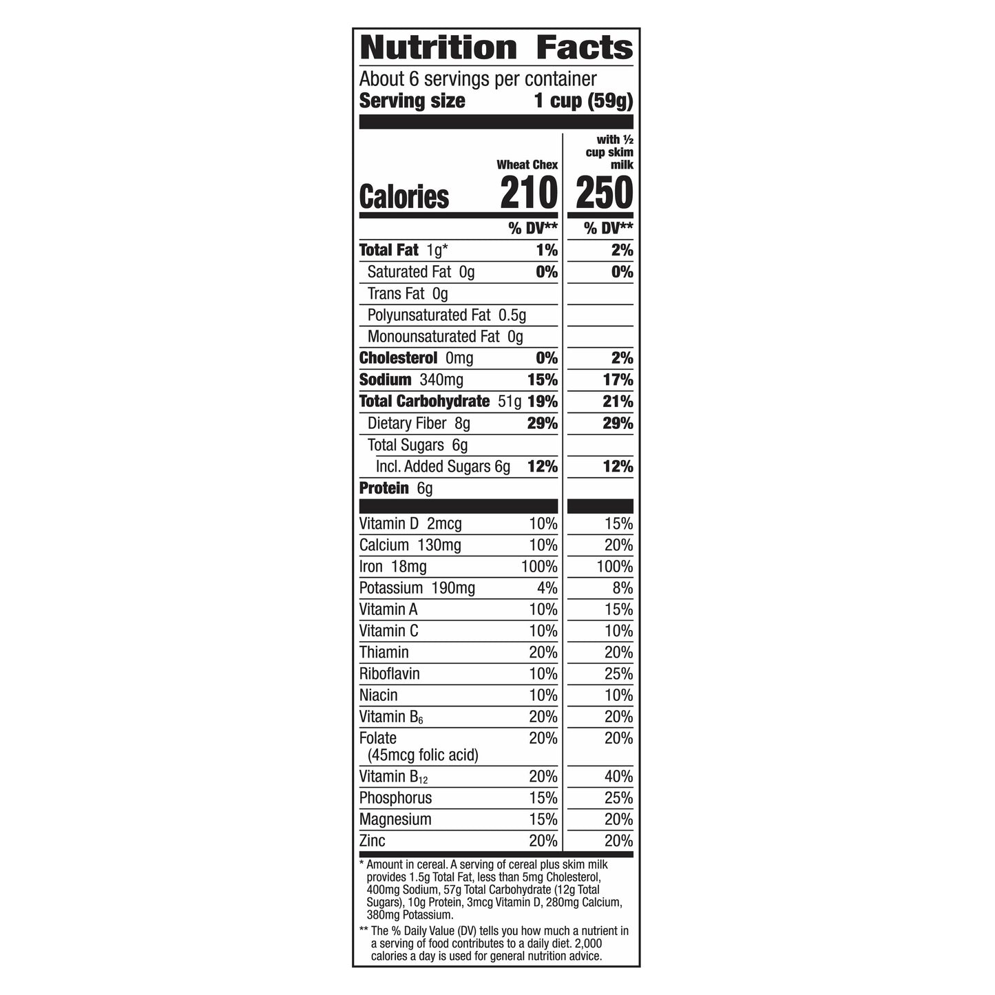 Wheat Chex Breakfast Cereal, Whole Grain, 14 oz Box