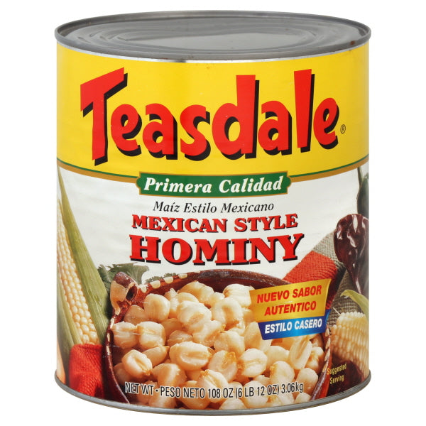 Teasdale Hominy 108 oz