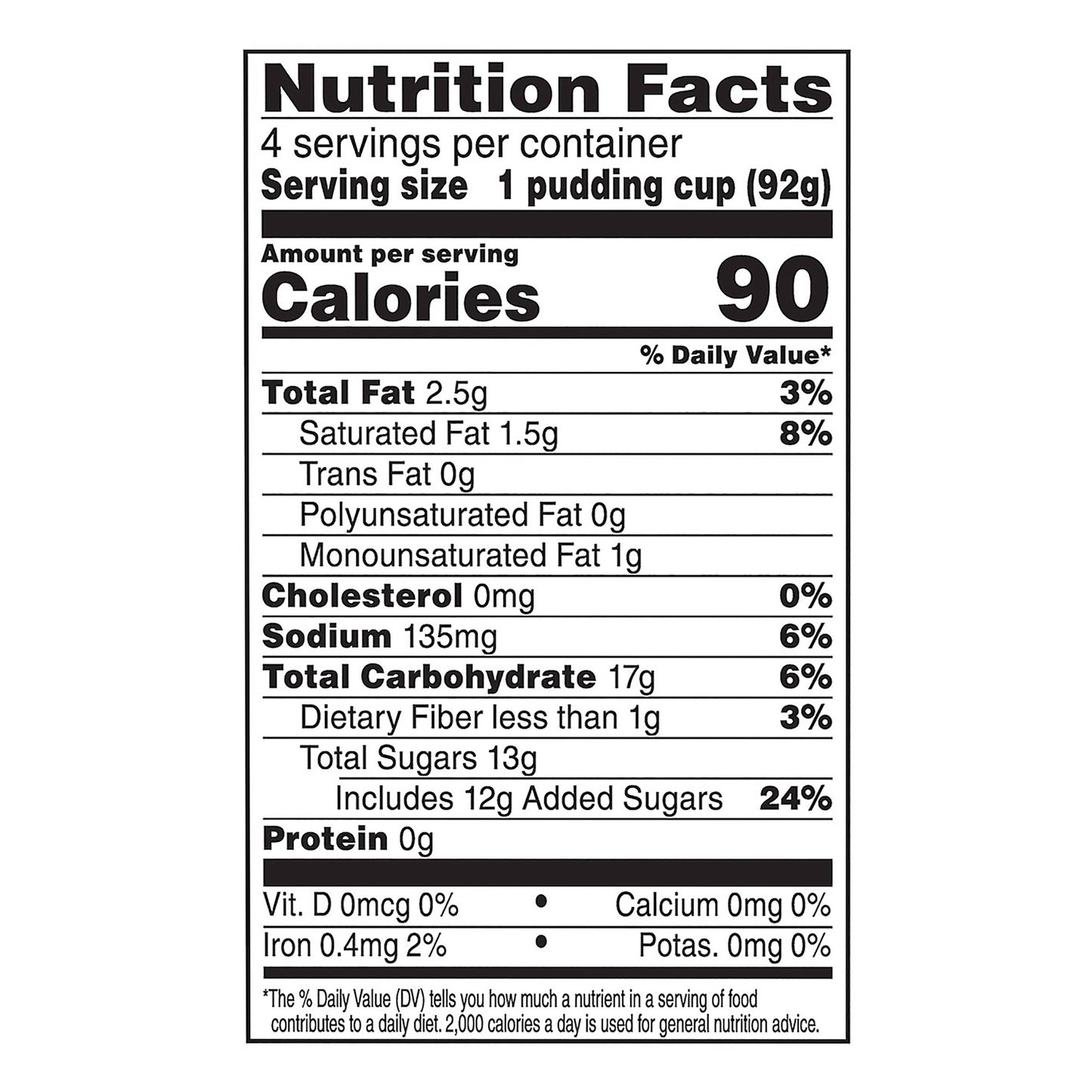 Snack Pack Butterscotch Pudding 4 ea