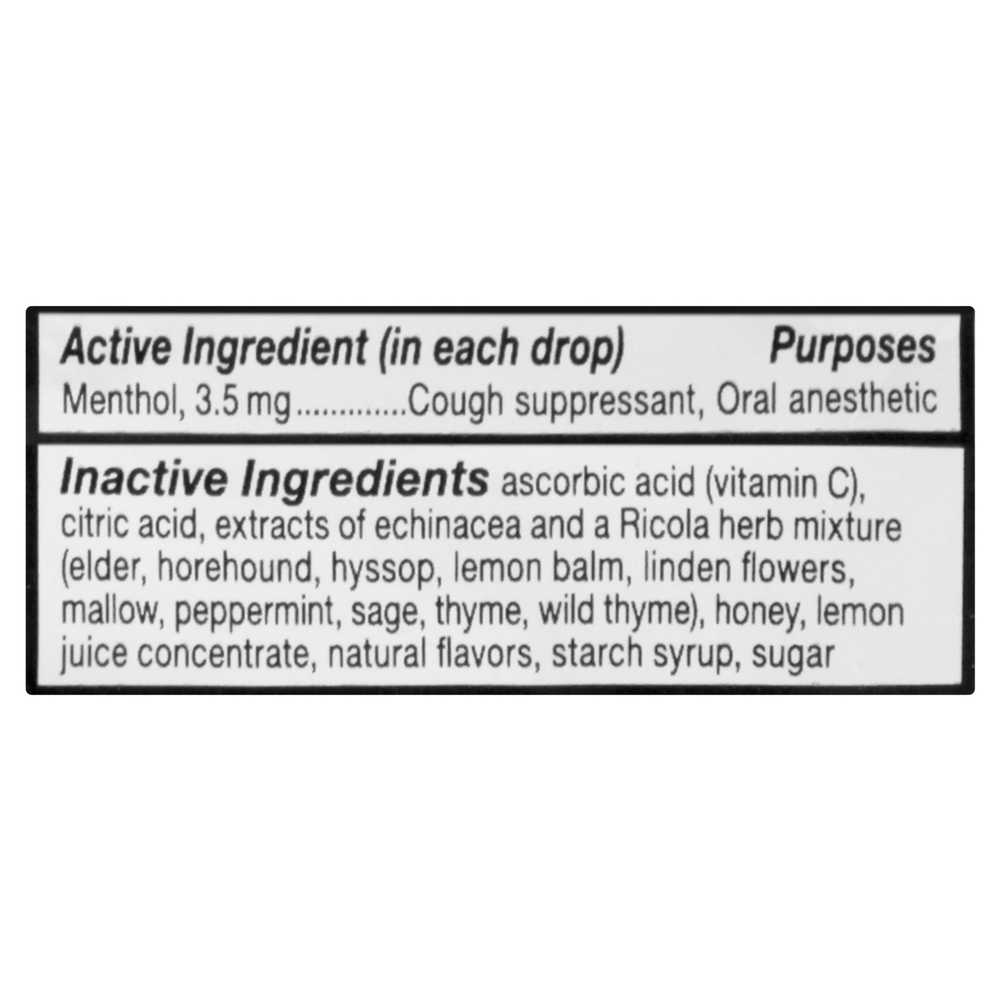 Ricola Honey Lemon with Echinacea Cough Suppressant/Throat Drops 19 ea