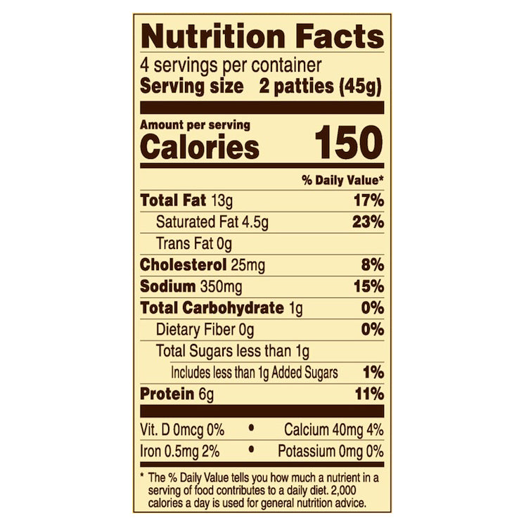 Banquet Brown 'N Serve Original Sausage Patties 8 ea
