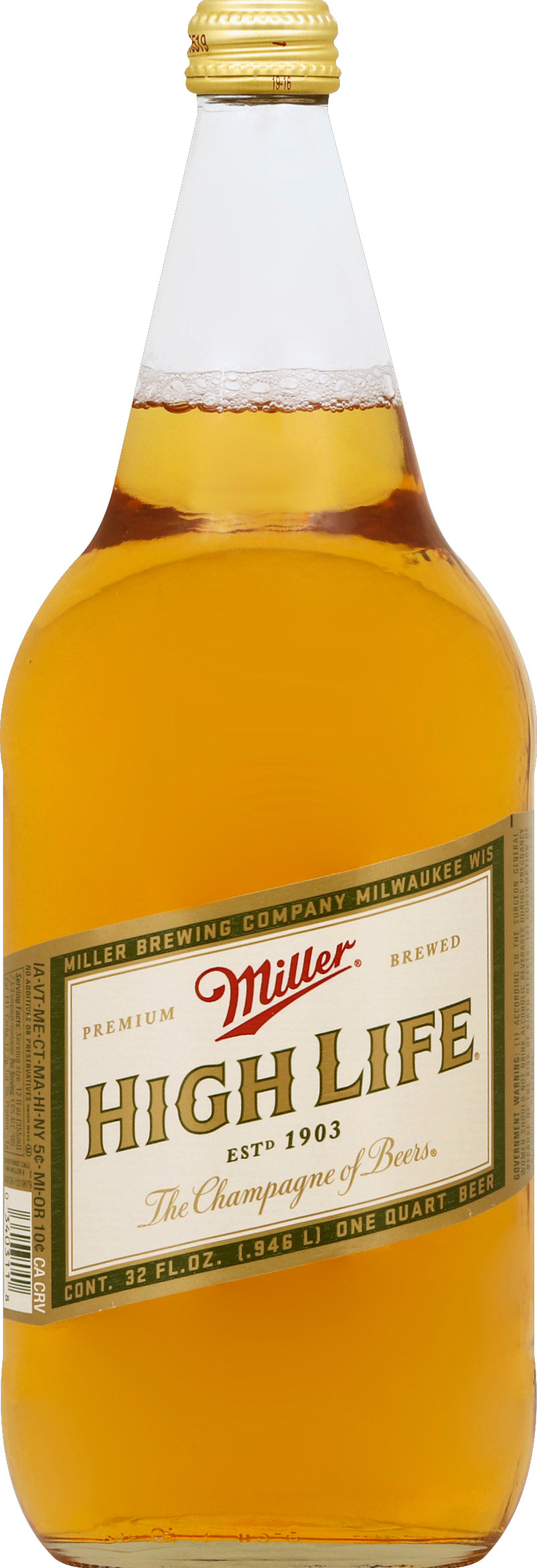 Miller High Life Beer 32 oz