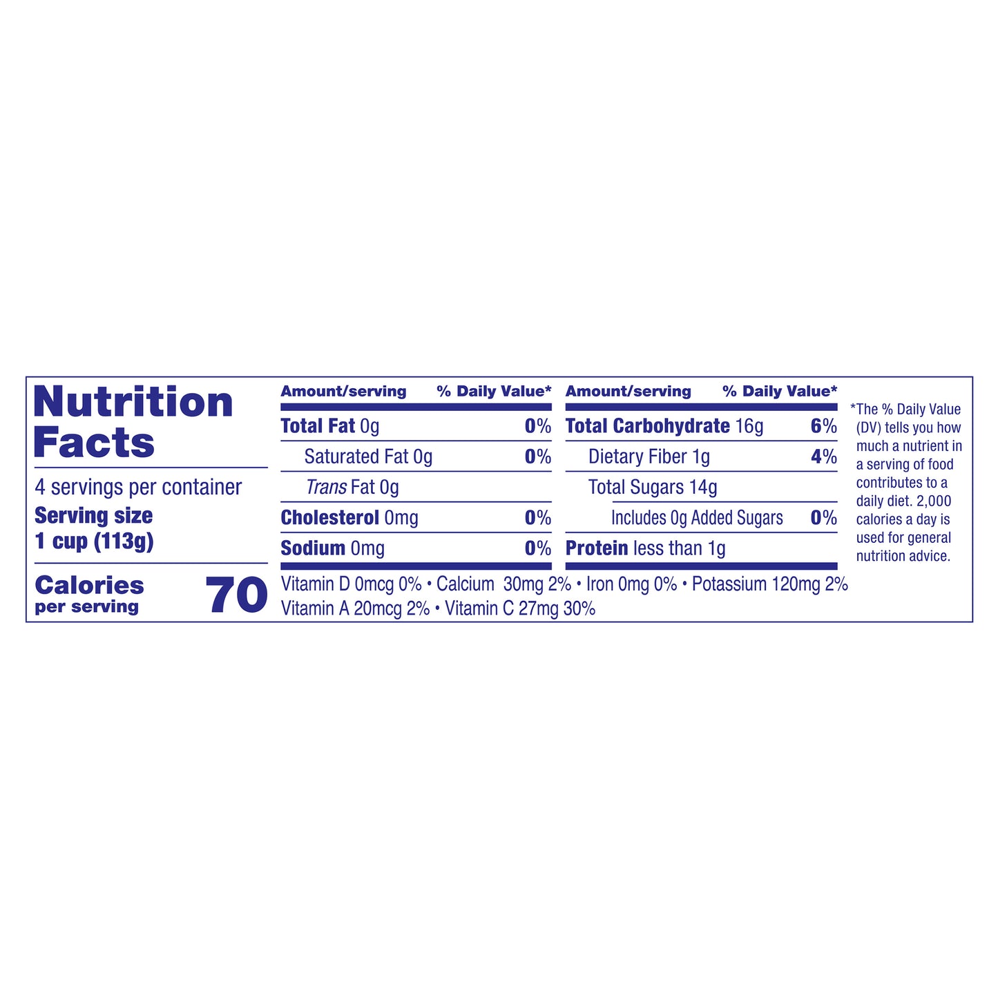 DOLE® Fruit Bowls® Mandarin Oranges in 100% Fruit Juice 4 - 4 oz Cups