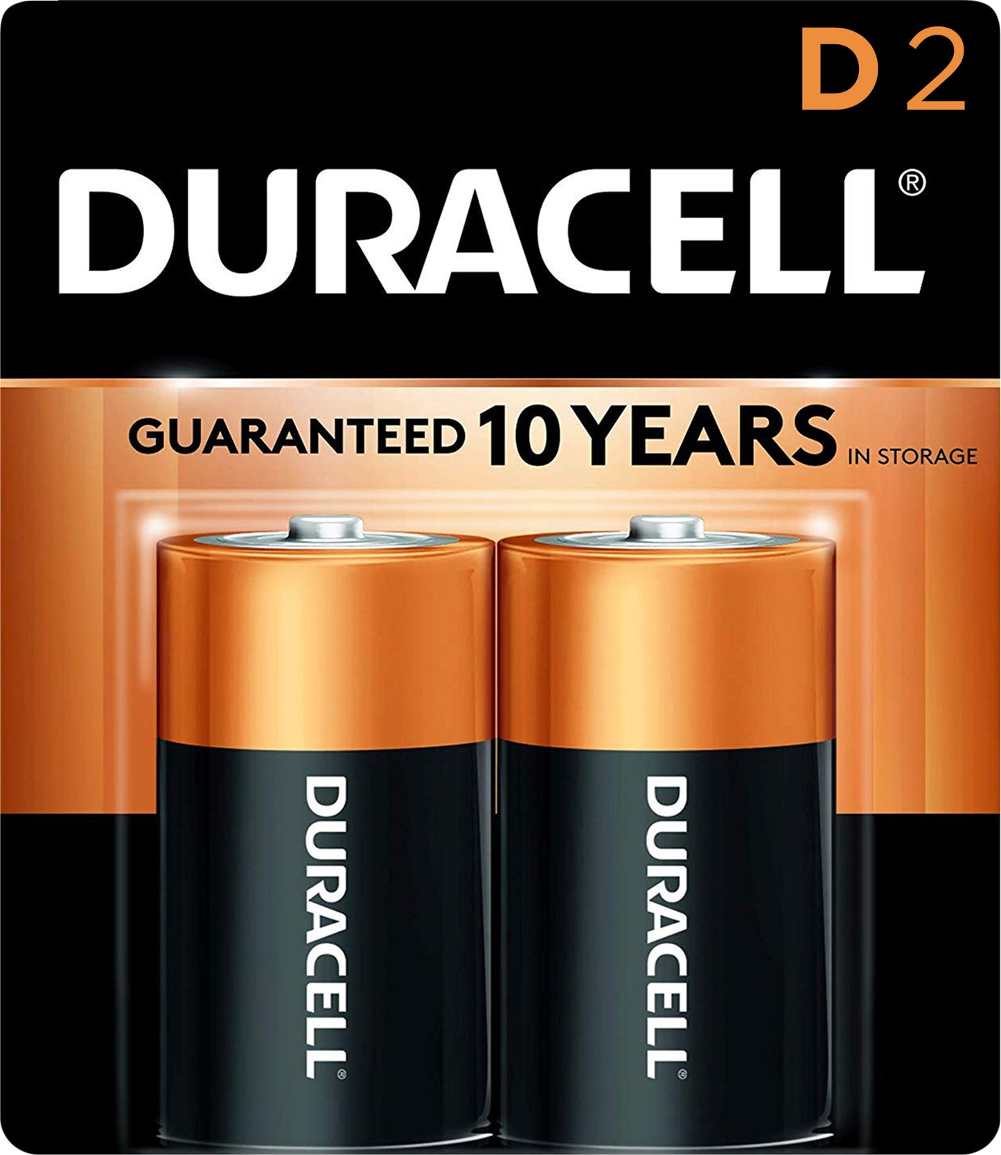Duracell 2 Pack D Alkaline Batteries 2 ea