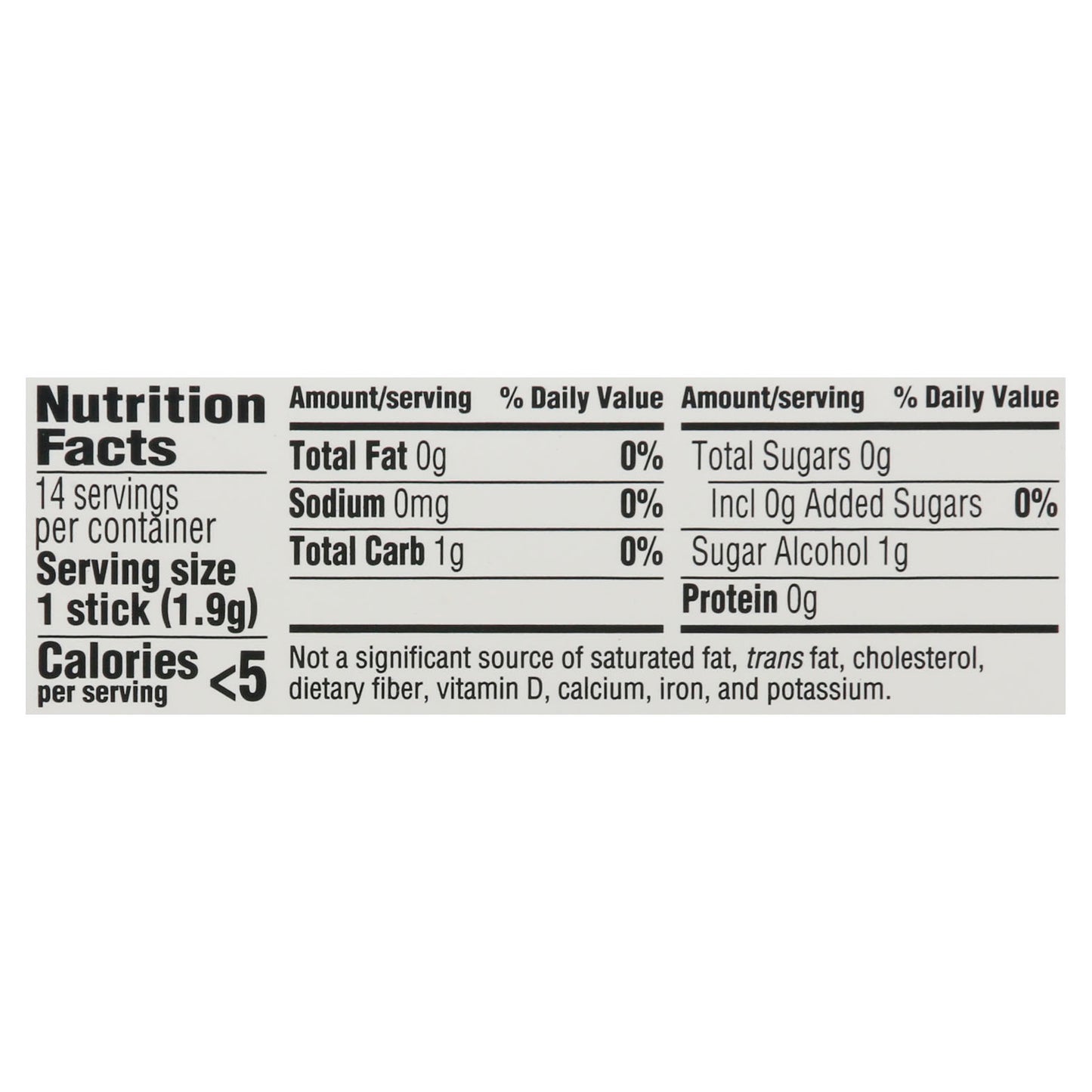 Trident Sugar Free Original Flavor Gum 14 ea