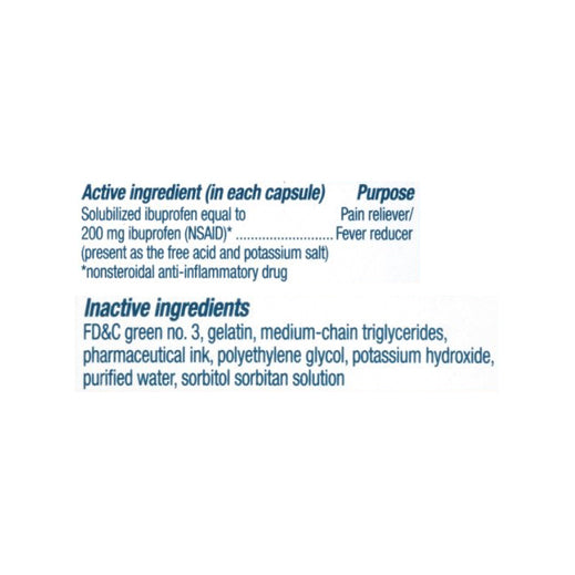 Advil Liqui-Gels minis Pain Reliever and Fever Reducer, Ibuprofen 200mg for Pain Relief - 20 Liquid