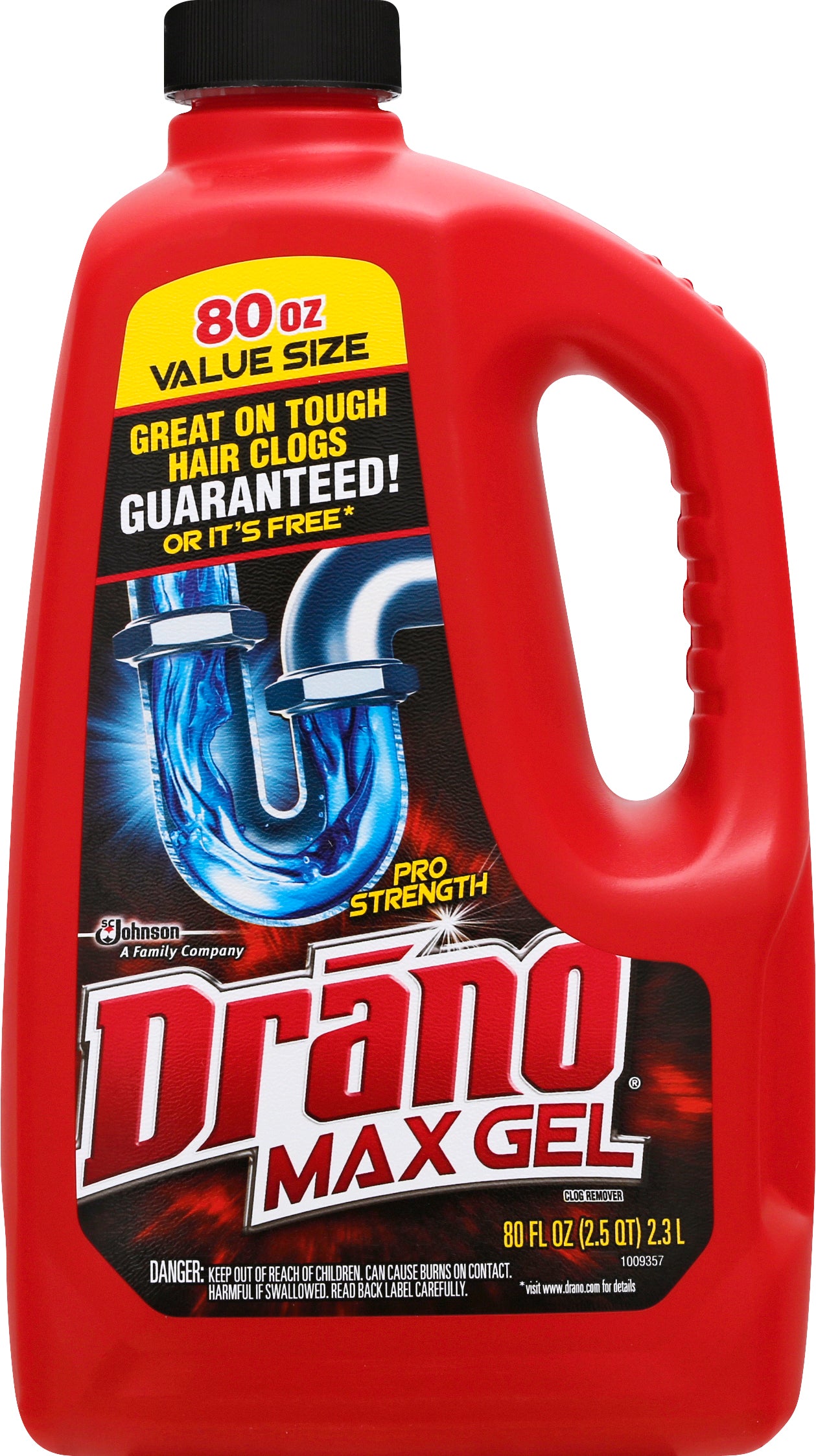 Drano Value Size Pro Strength Max Gel Clog Remover 80 oz