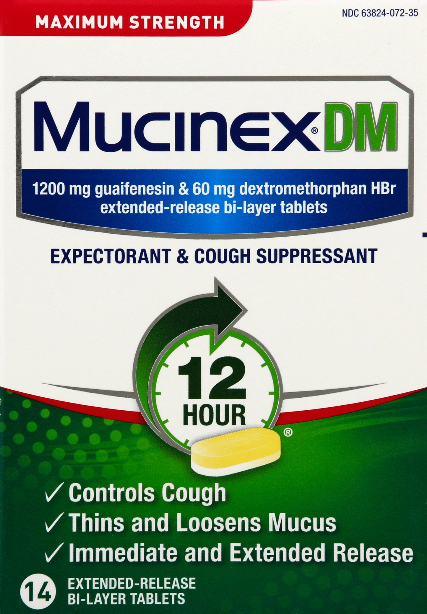 Mucinex Expectorant & Cough Suppressant 14 ea