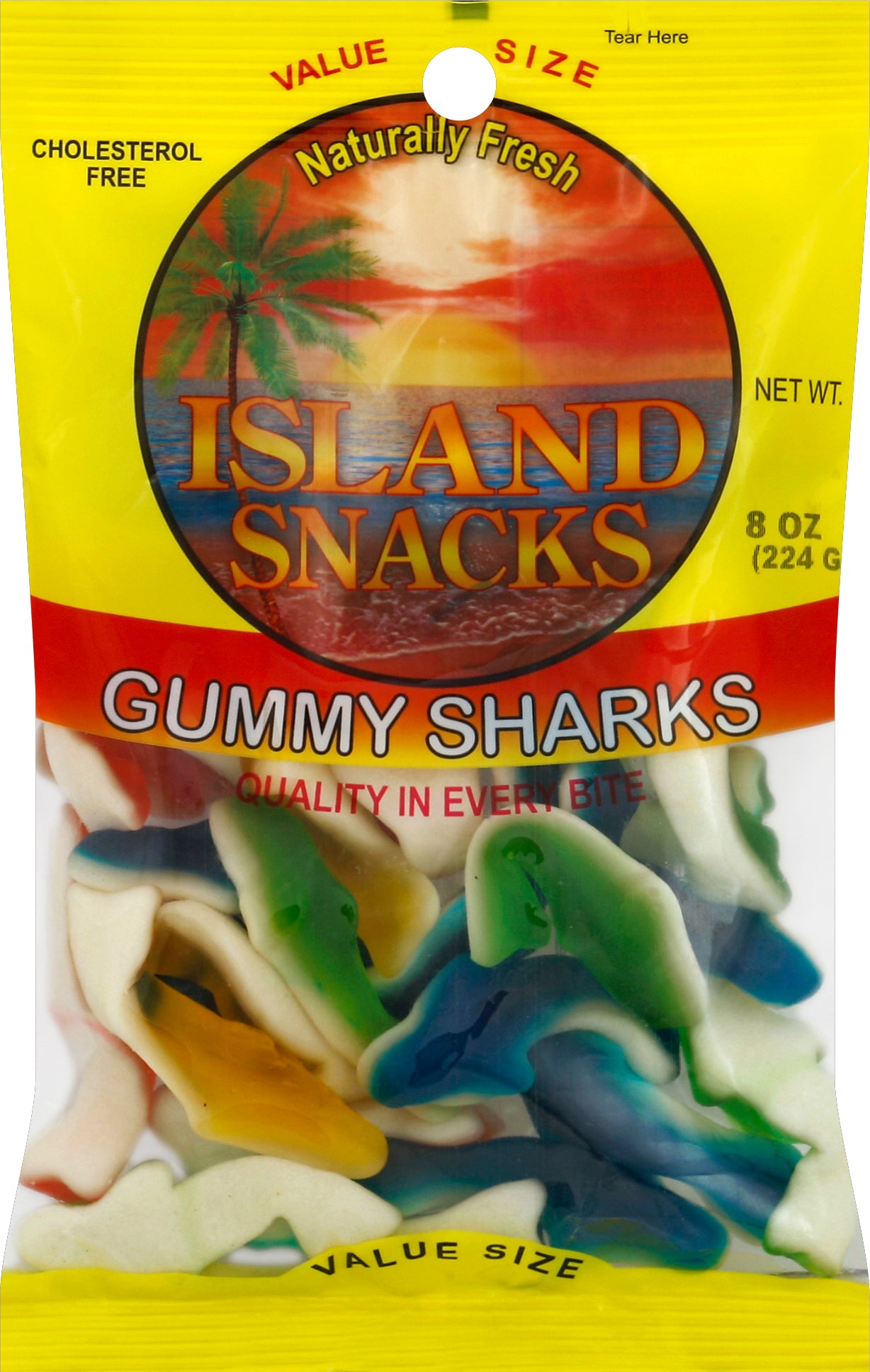 Island Snacks Gummy Sharks 8 oz