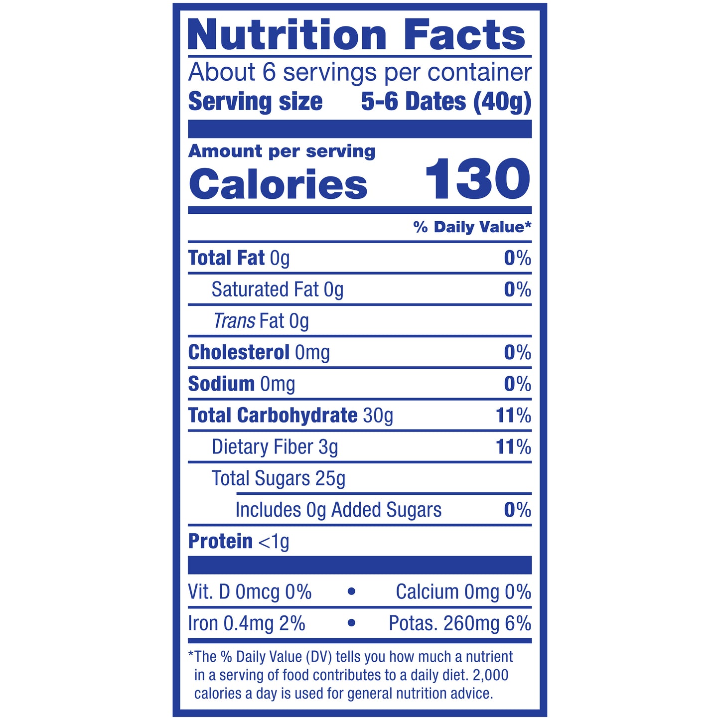 Dole® California Whole Pitted Dates 8 oz. Pouch