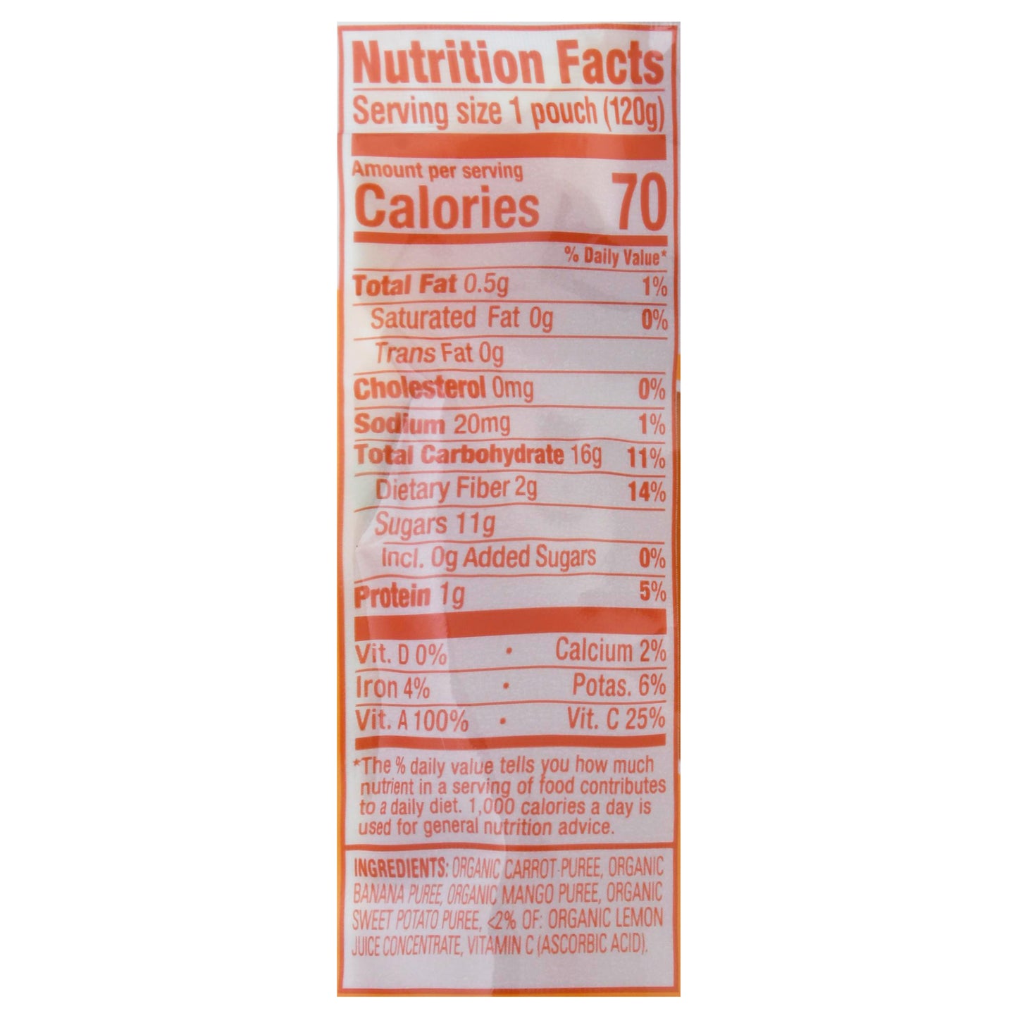 HappyTot Organics Love My Veggies Carrots, Bananas, Mangos & Sweet Potatoes 4.22 oz