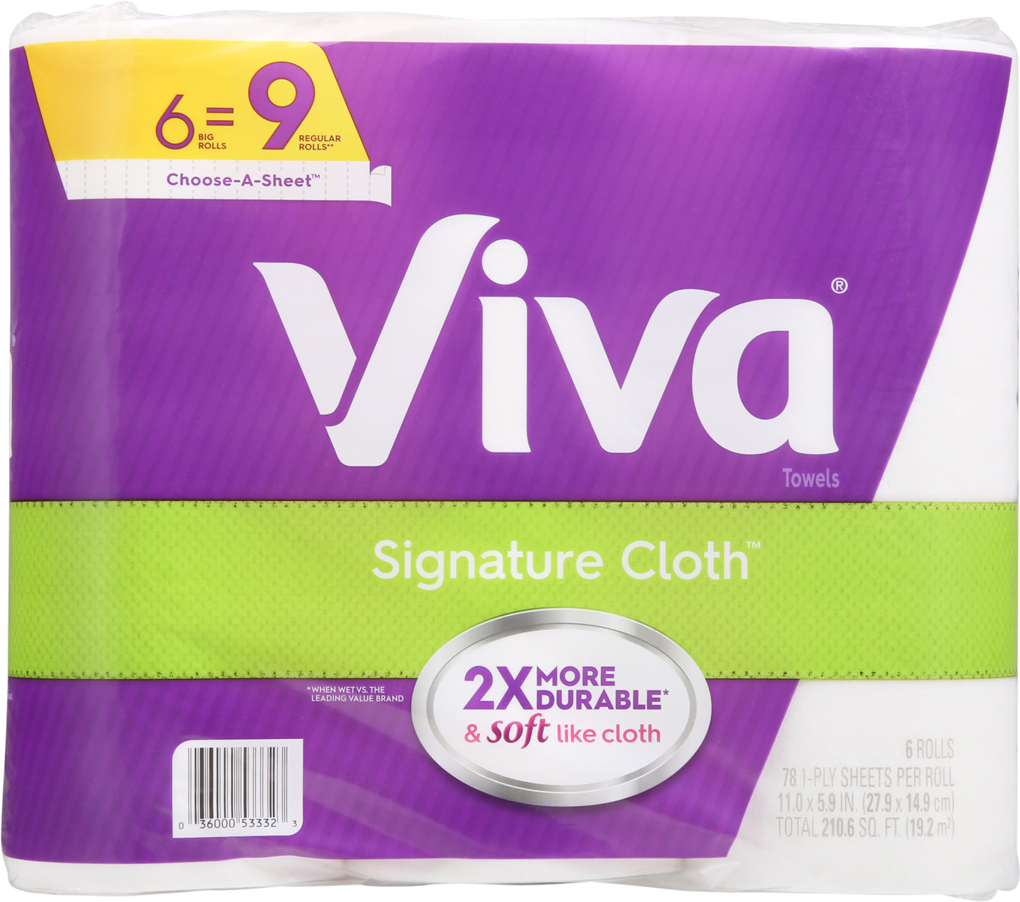 Viva Signature Cloth Big Rolls Choose-A-Sheet 1-Ply Towels 6 ea
