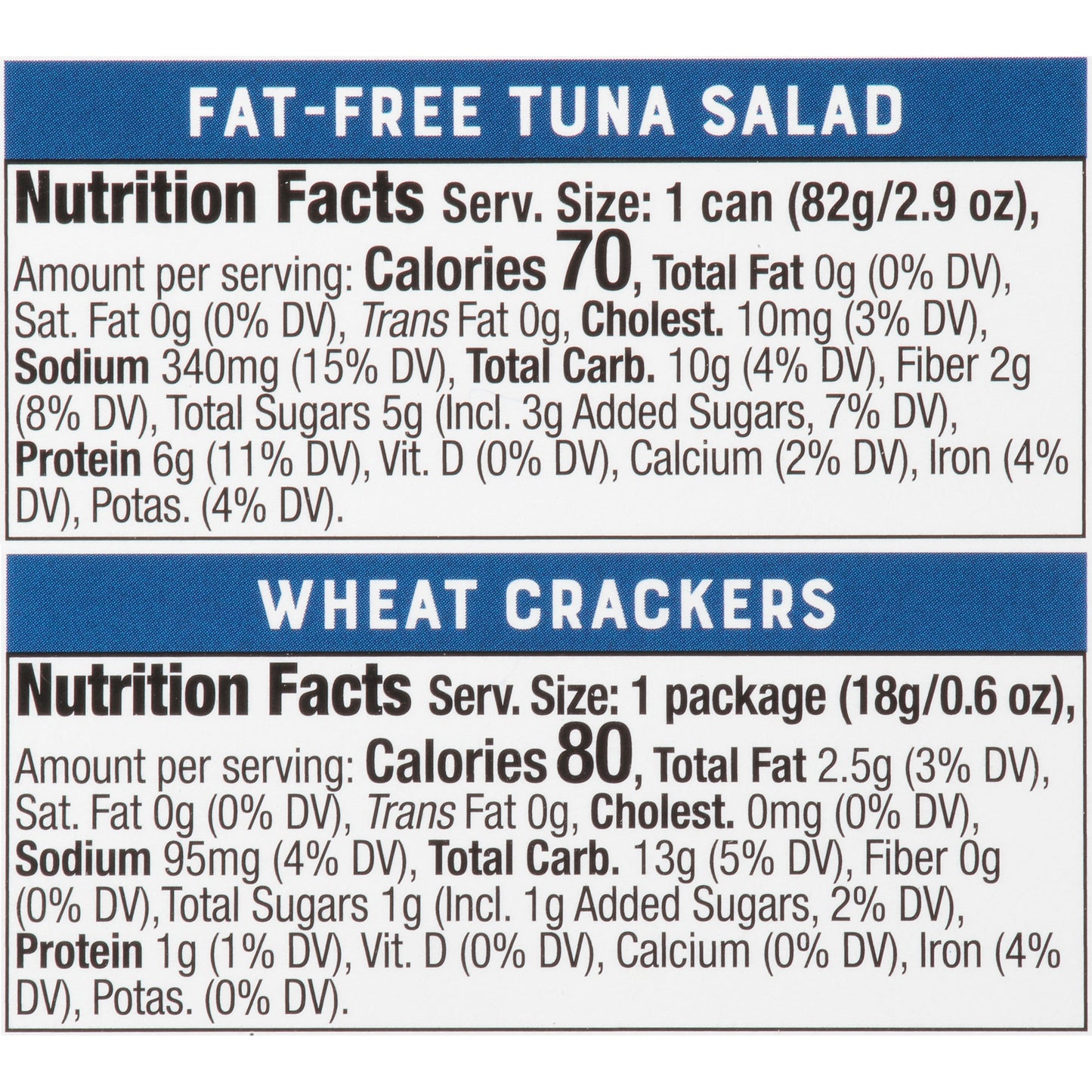 Bumble Bee® Snack on the Run! Fat-Free Tuna Salad with Wheat Crackers Kit 3.5 oz. Box