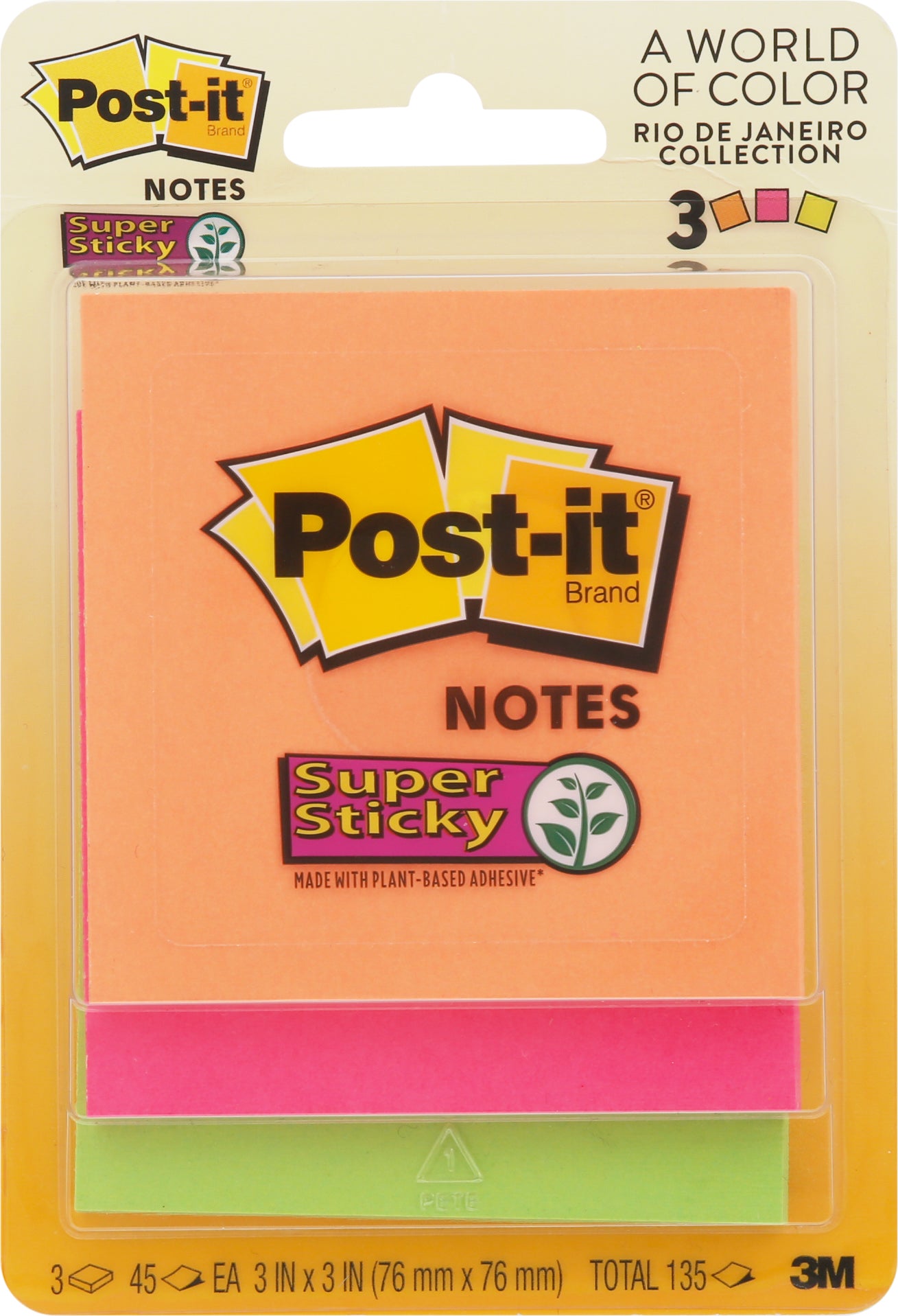Post-it Super Sticky Notes 3 ea