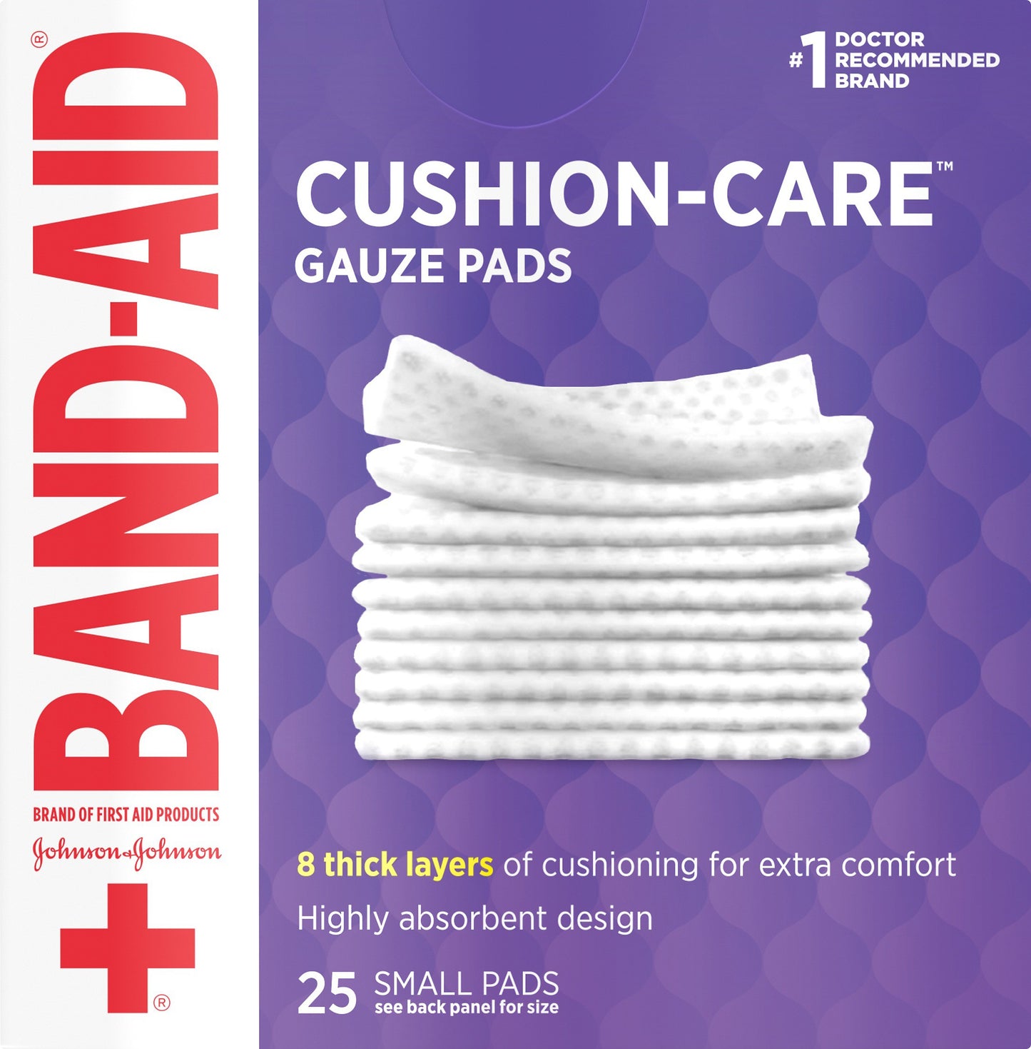 Band Aid Cushion-Care Small Gauze Pads 25 ea