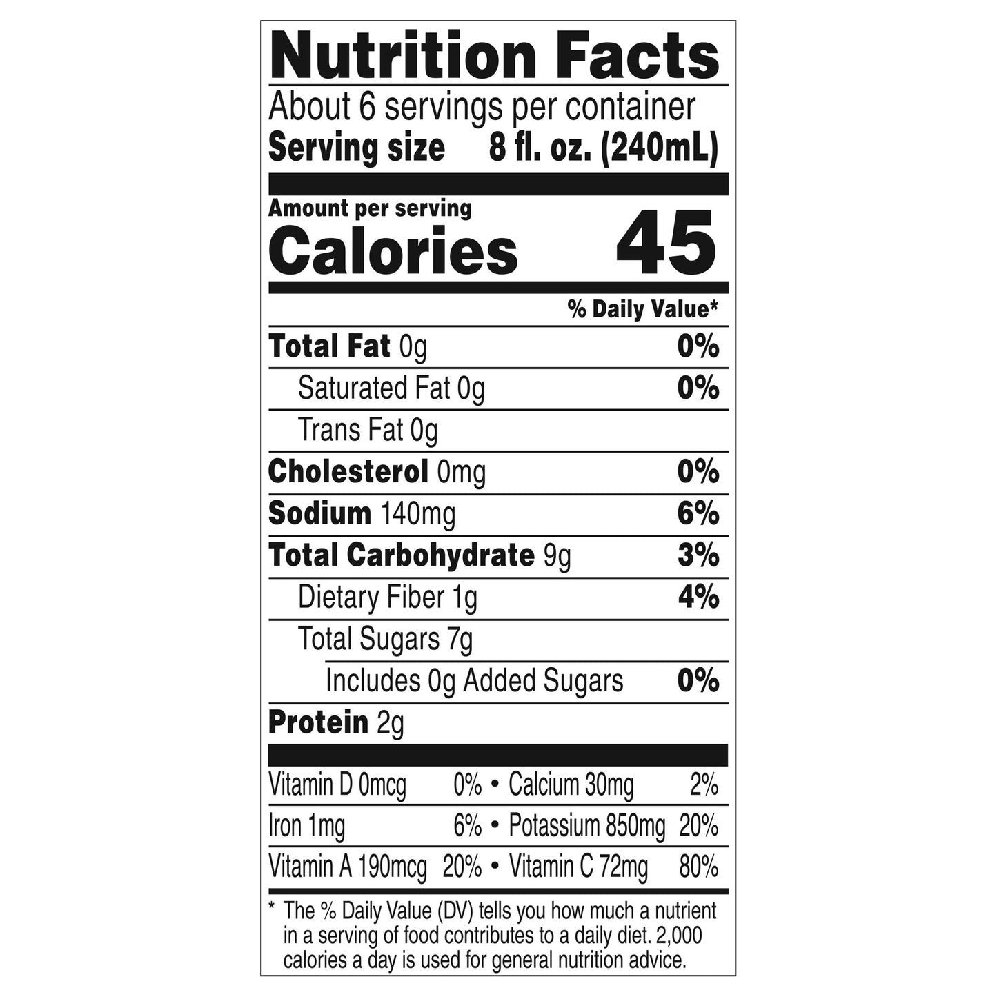 V8 Low Sodium Original 100% Vegetable Juice 46 fl oz