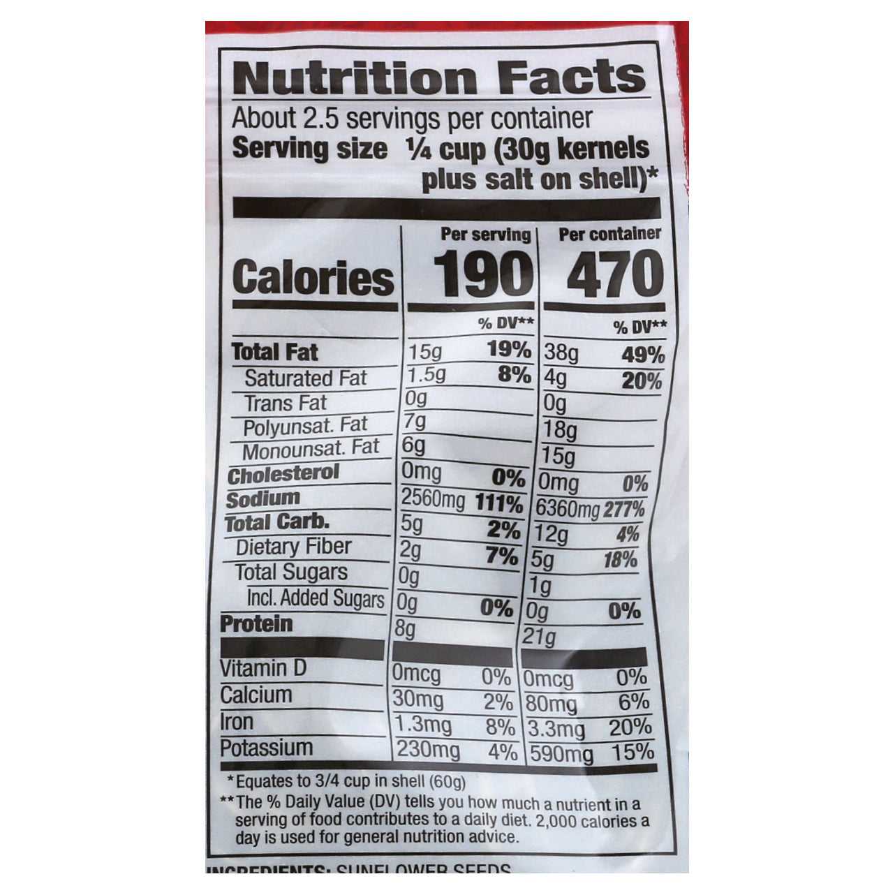 David Sunflower Seeds 5.25 oz